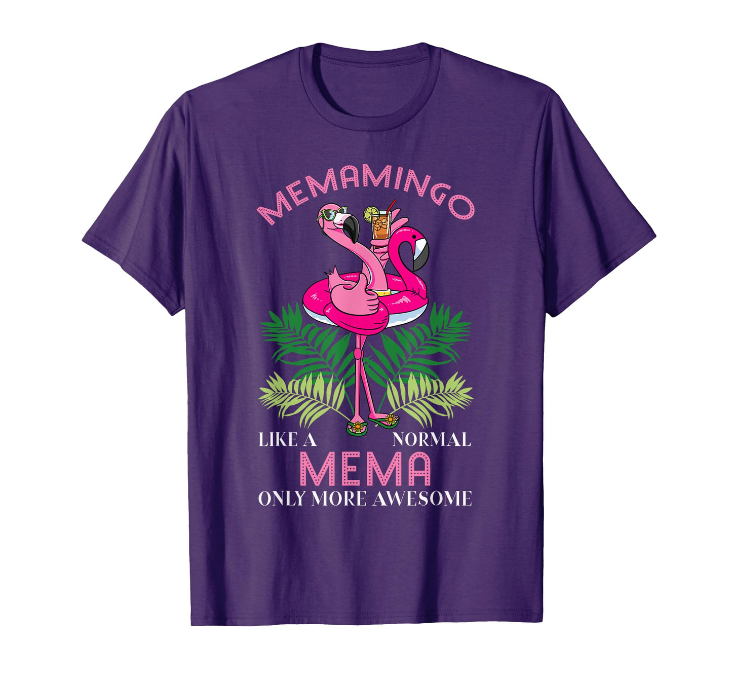 Memamingo Mema Flamingo Lover Grandma Grandmother Grandmommy T-Shirt