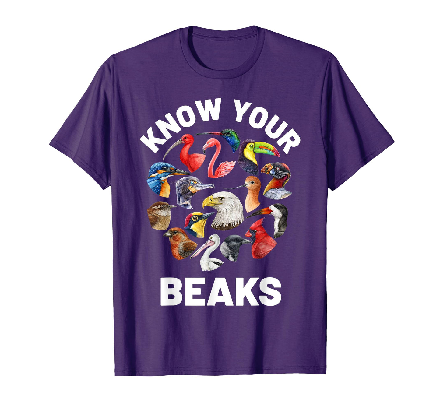 Know Your Beaks Types of Birds Shirt for Birdwatcher T-Shirt