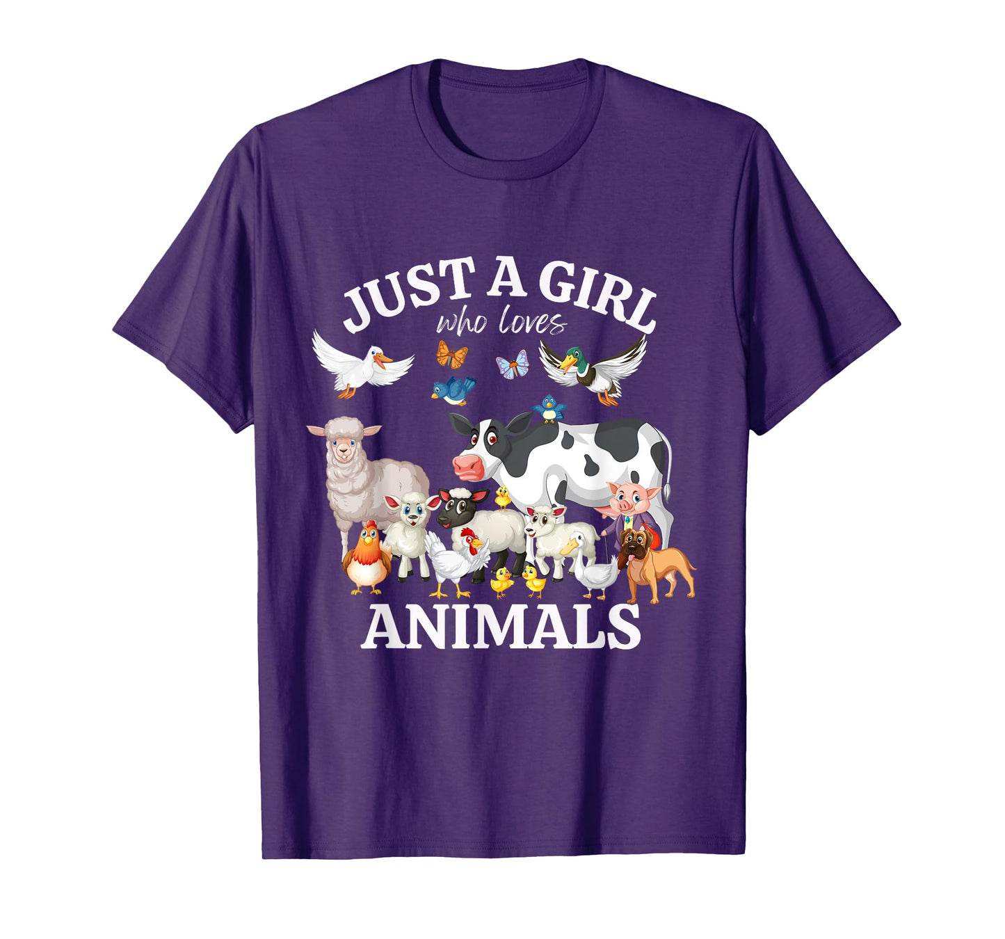 Just a Girl Who Loves Animals for Girls Who Love Animals T-Shirt
