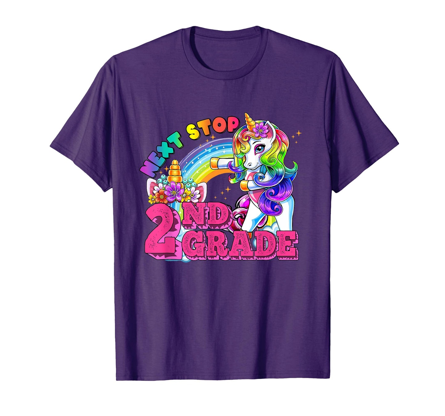 Next stop 2nd Grade Flossing Unicorn 2nd Grade Here I come T-Shirt