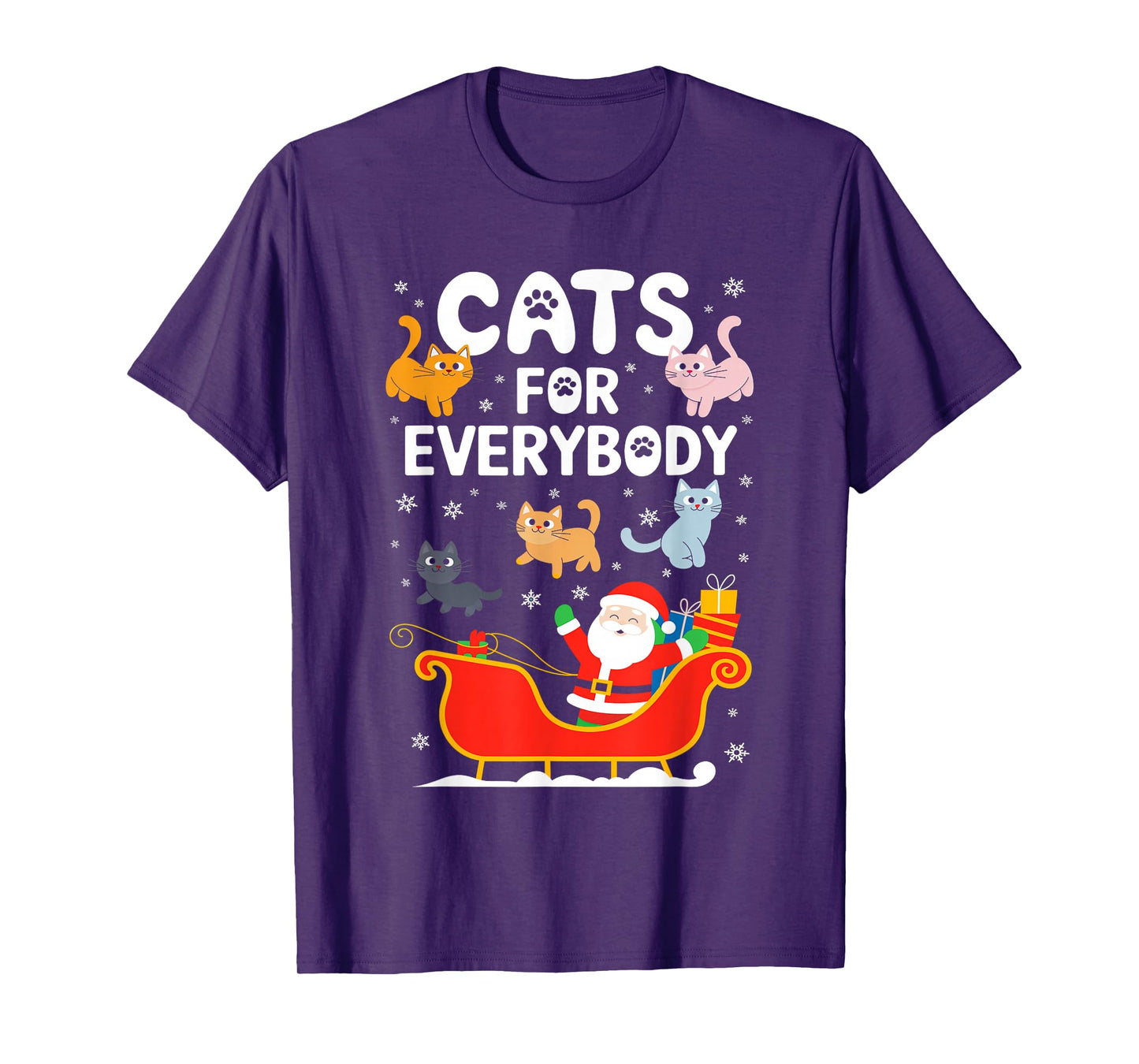 Cats For Everybody Shirt XMas Adult Kids Men Women Christmas T-Shirt
