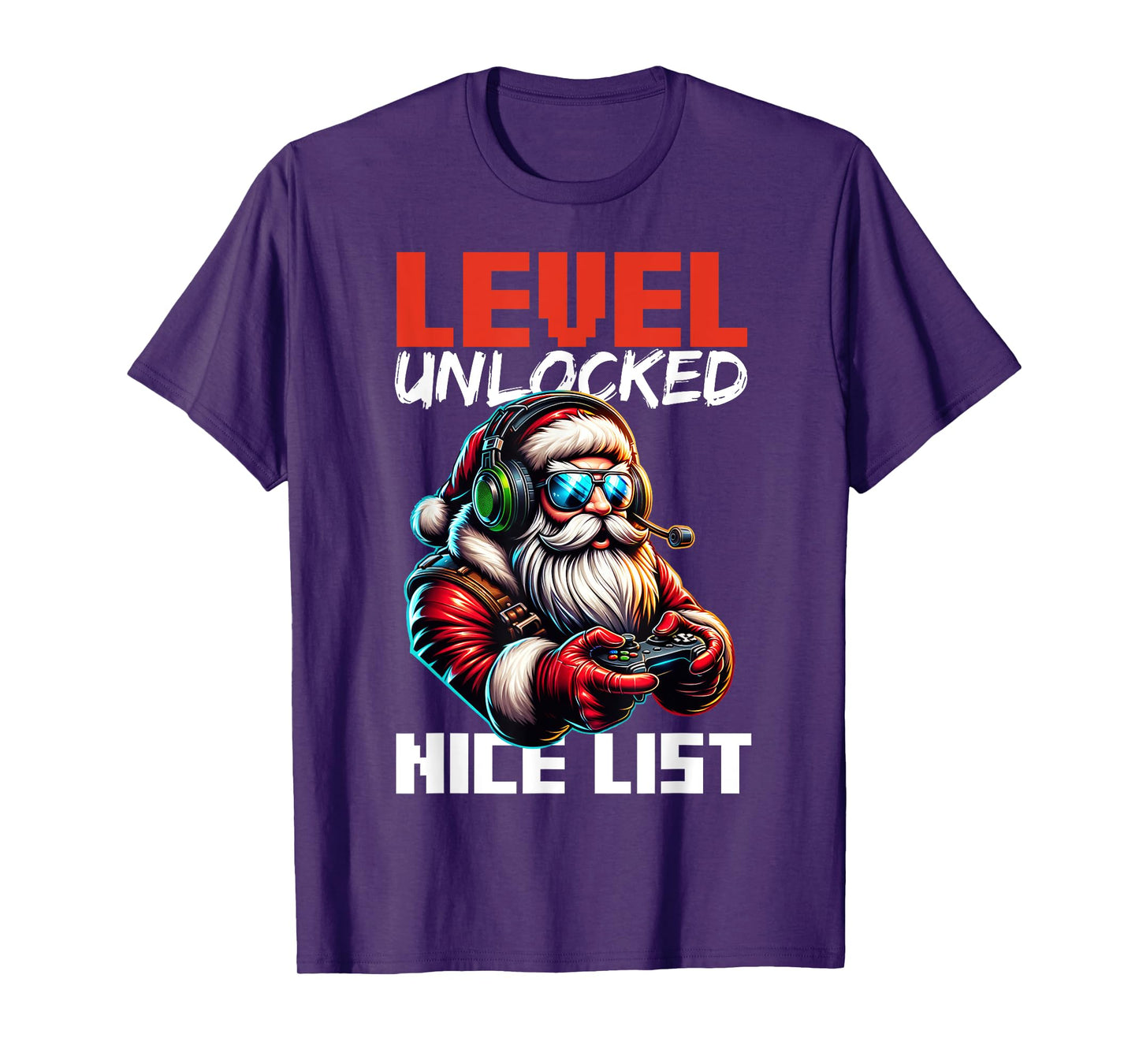 Christmas Gamer Boys Nice List Video Game Santa Xmas T-Shirt