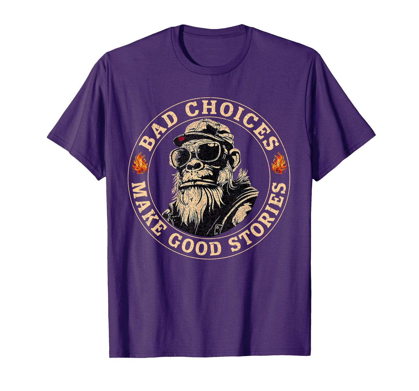 Funny Monkey Bad Choices Make Good Stories T-Shirt