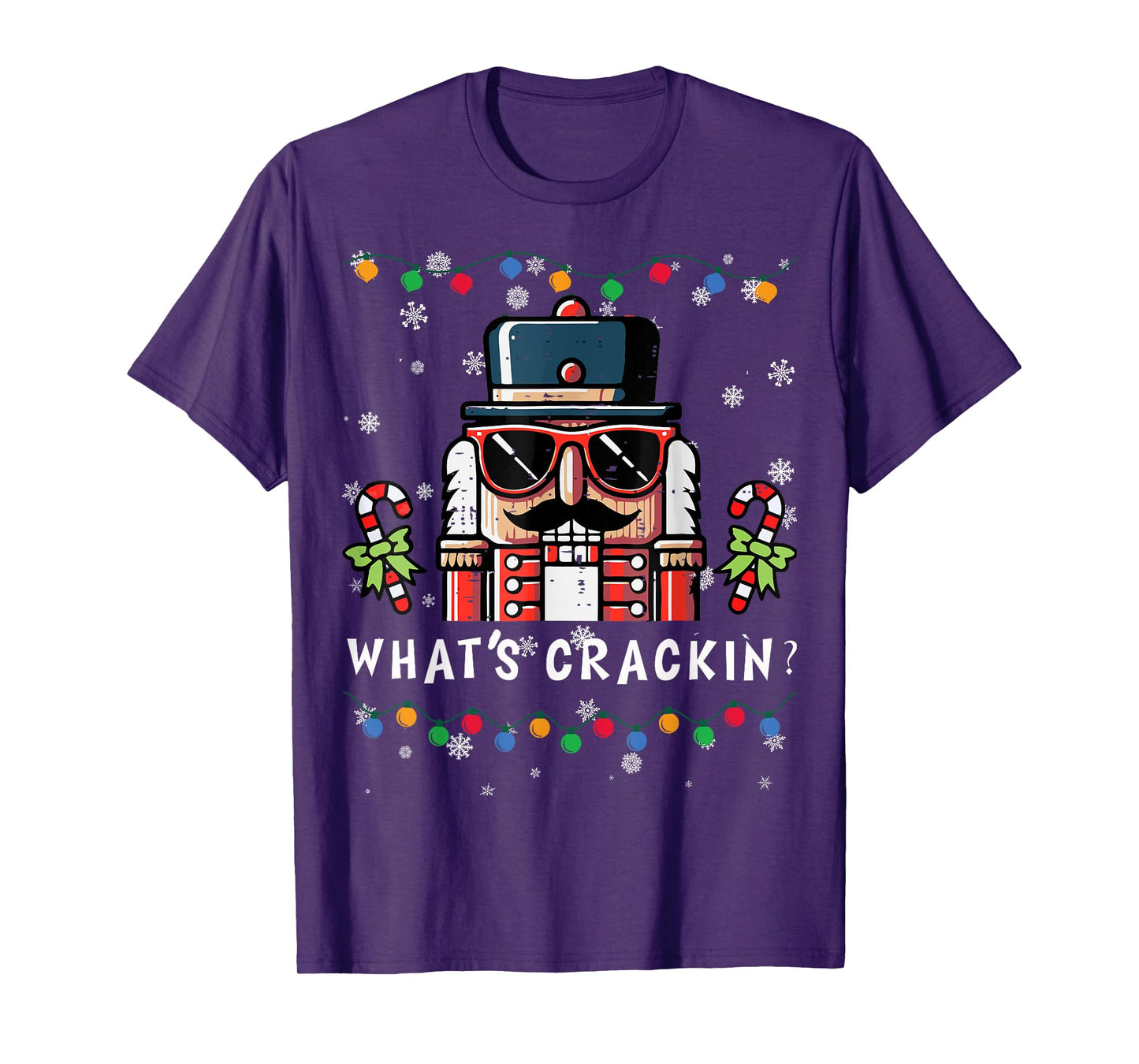 Christmas Nutcracker Whats Crackin Funny Xmas Men Women Kids T-Shirt