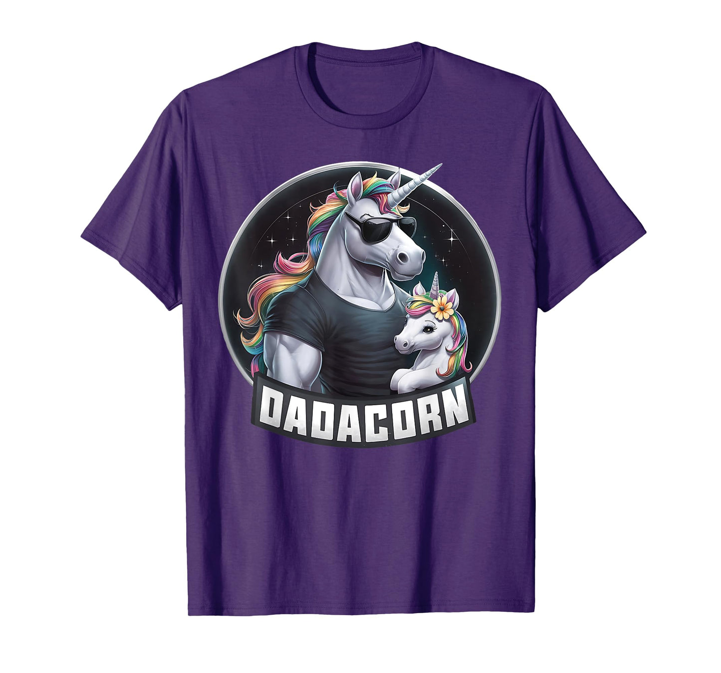 Father's Day Dadacorn Baby Unicorn Dad, Daddy Funny Dadacorn T-Shirt