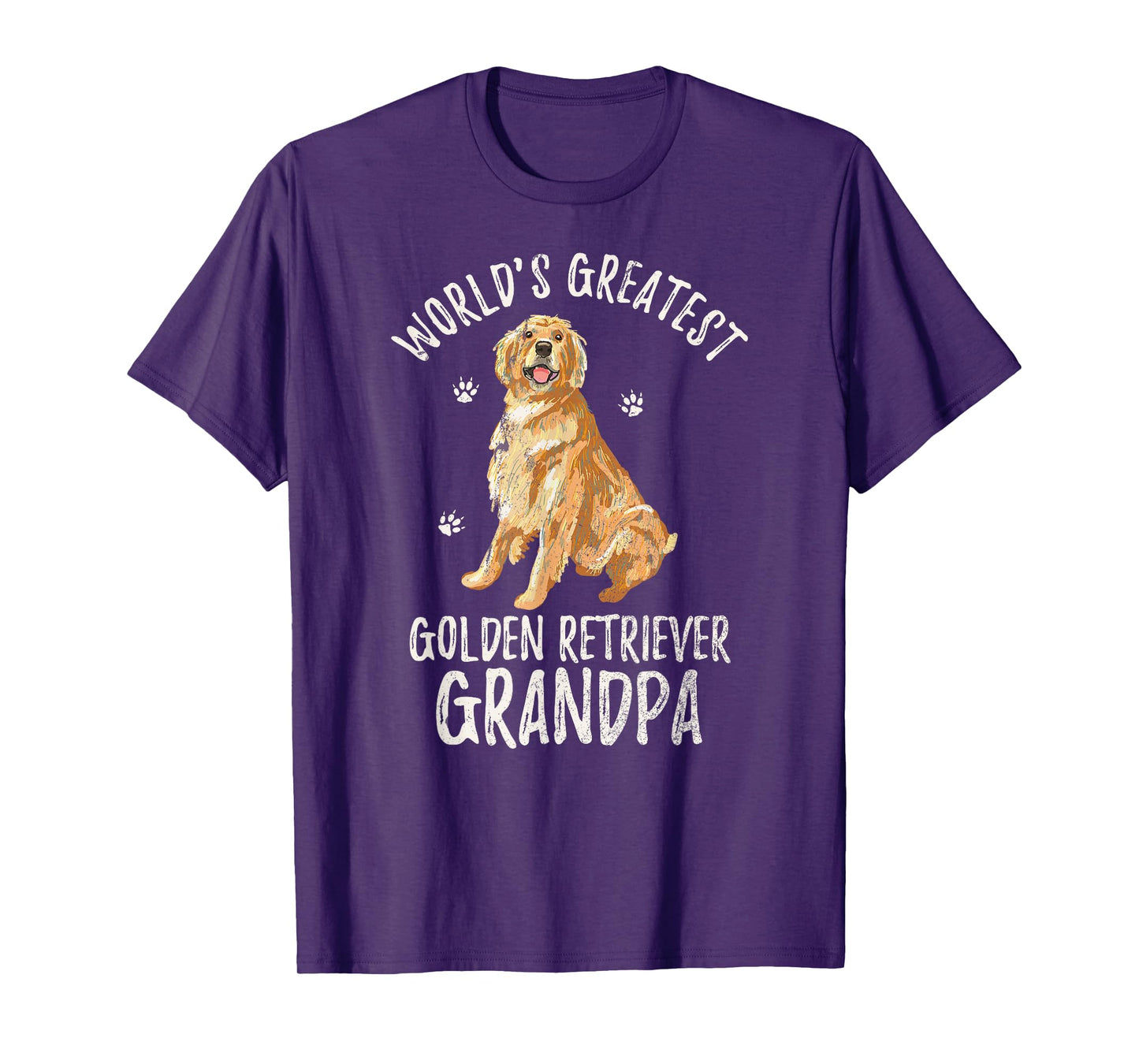 World's Greatest Golden Retriever Grandpa Funny Dog Lover T-Shirt