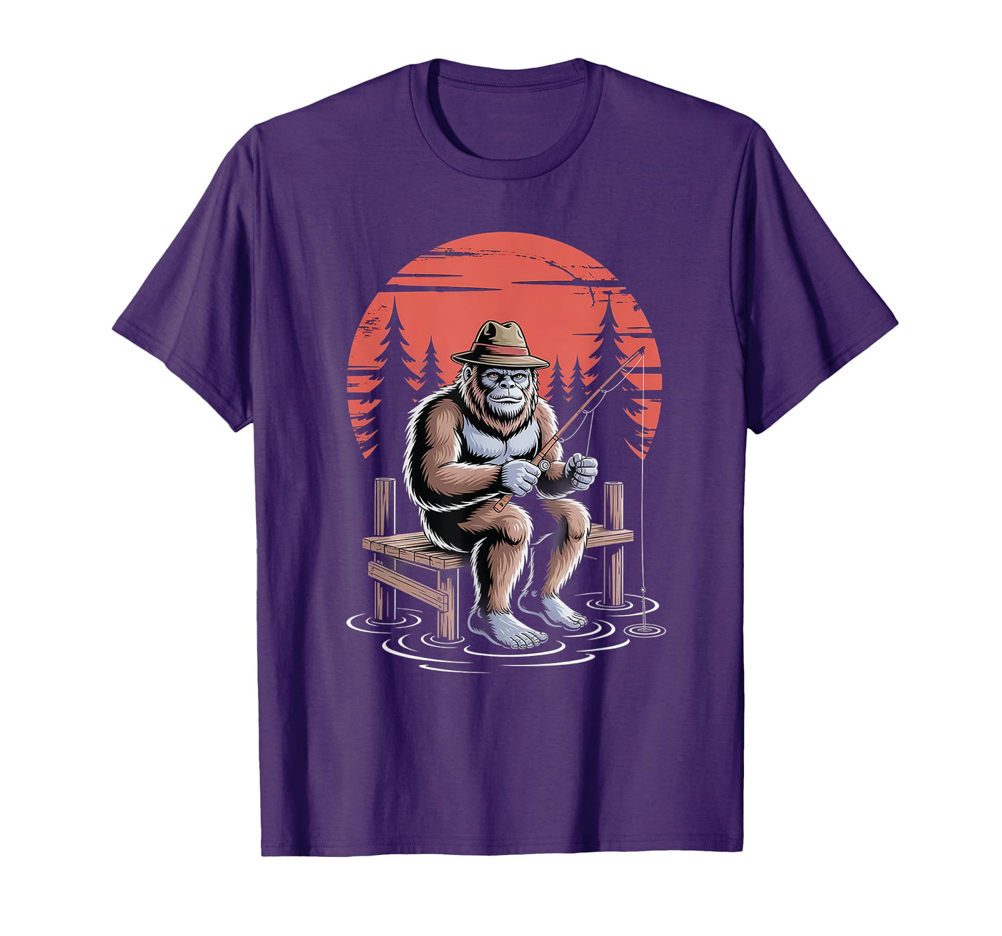 Big foot fishing Cool Fishing Fisherman Bigfoot Sasquatch T-Shirt