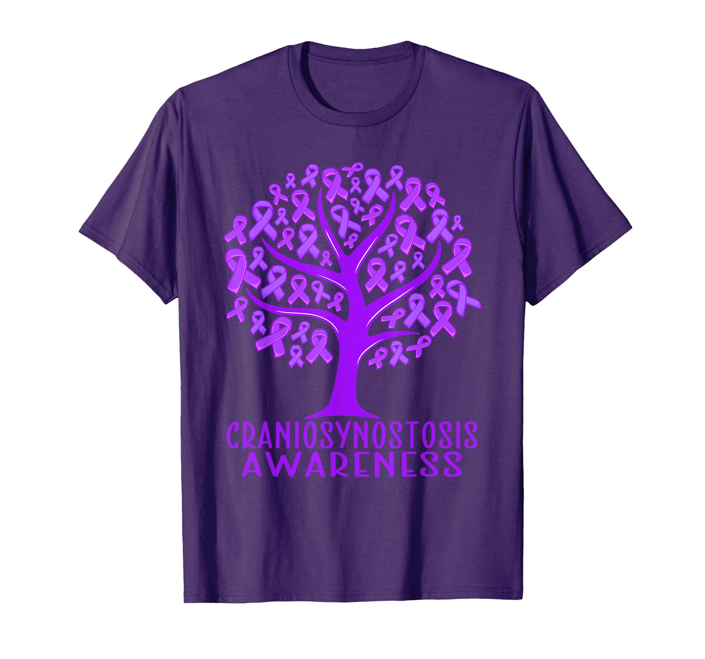 Craniosynostosis Awareness Tree Ribbons, Wear Purple T-Shirt