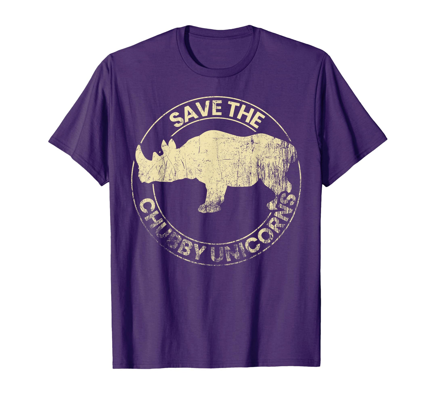 Save the Chubby Unicorns Funny Rhinoceros Animal Rights T-Shirt