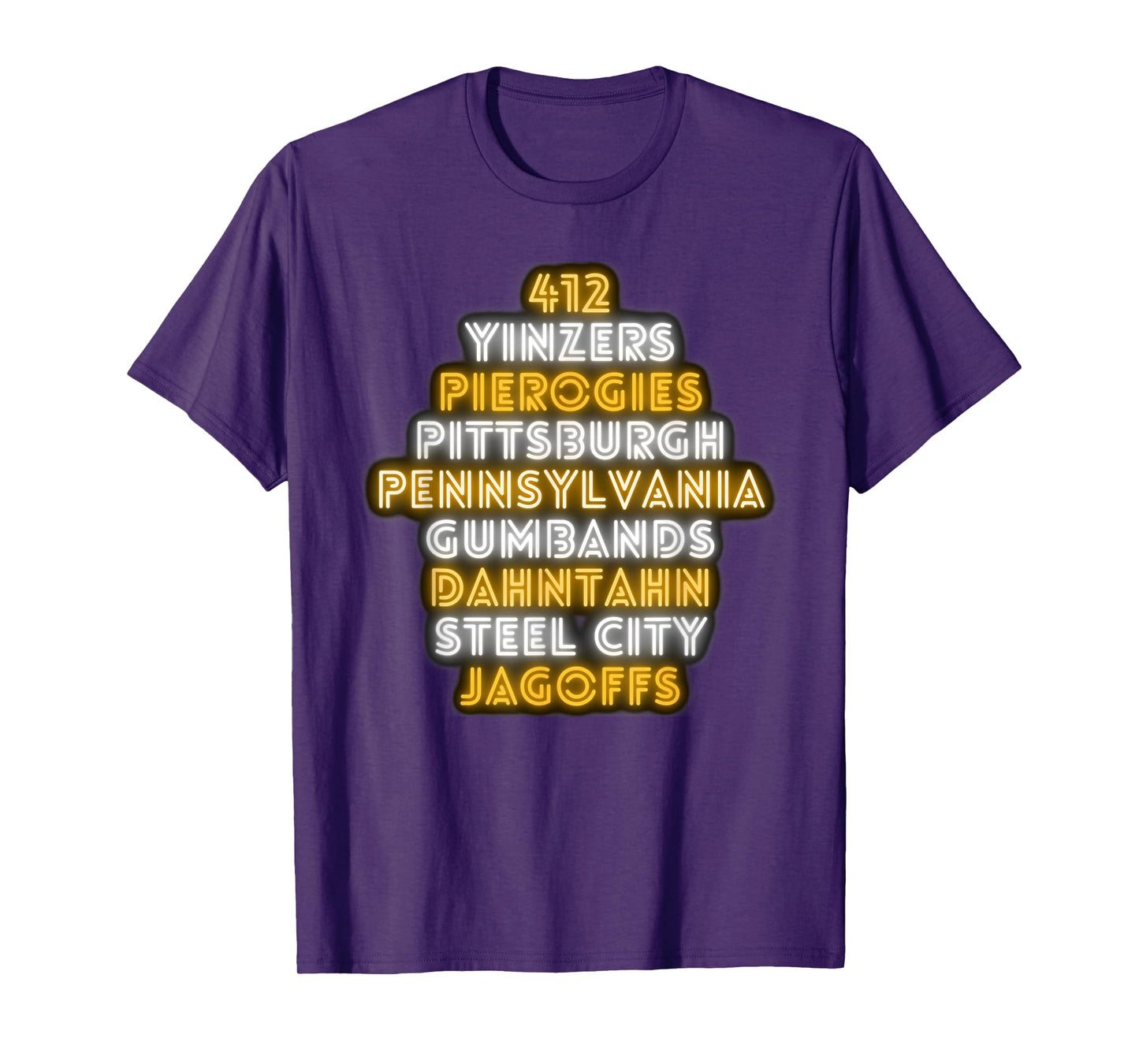 Pittsburgh 412 Jagoffs Yinzers Funny Retro T-Shirt