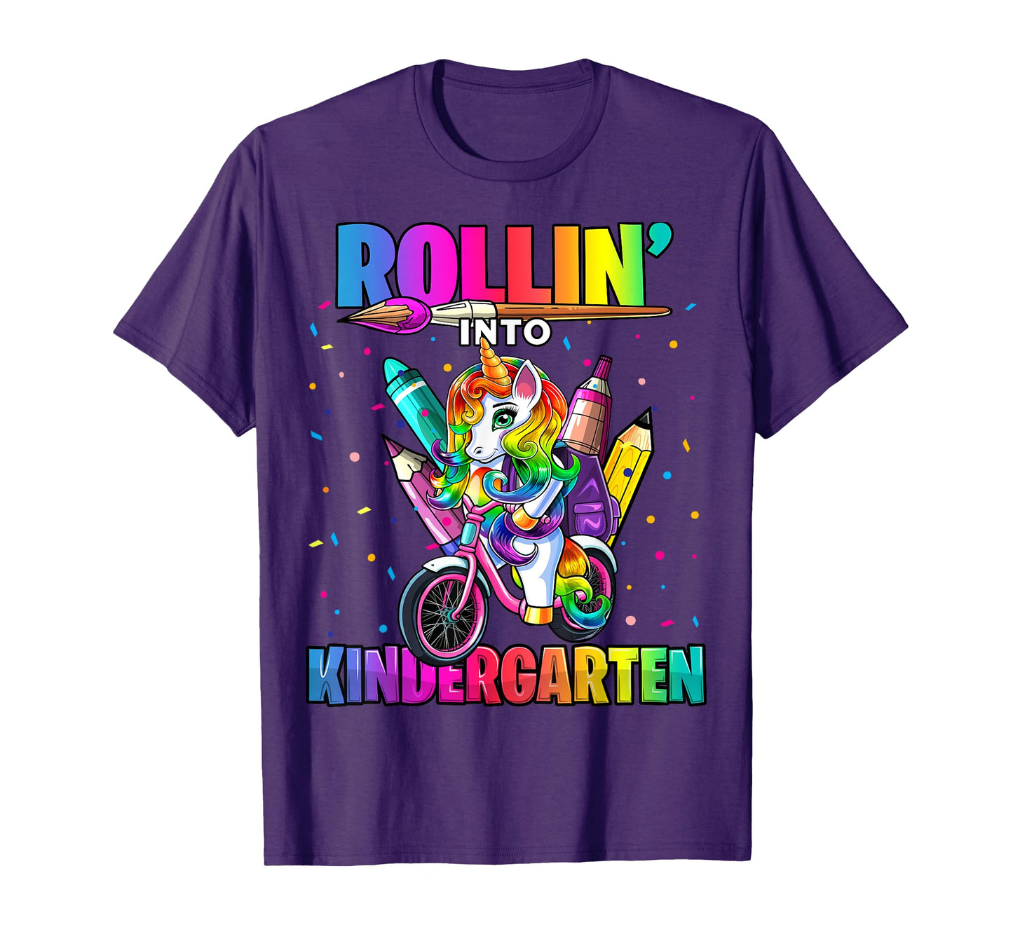 Kindergarten Unicorn Back to School First Day of School Girl T-Shirt