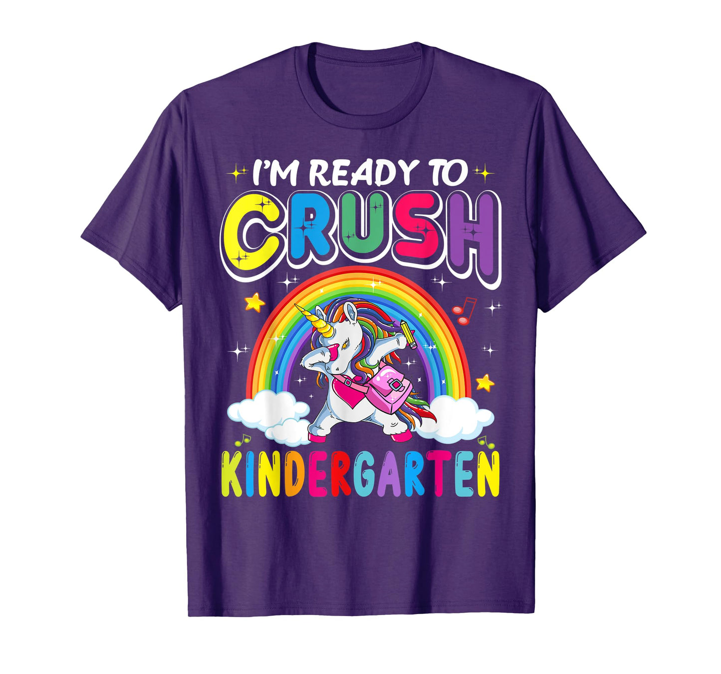 I'm Ready To Crush Kindergarten Unicorn Girls Back To School T-Shirt