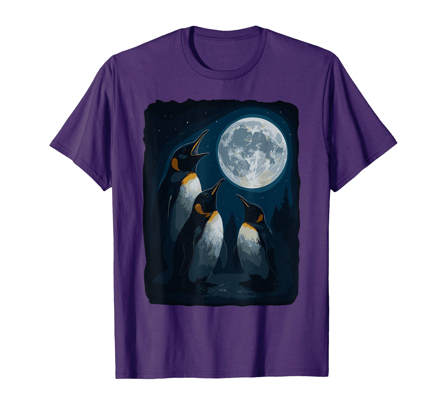 Penguin Howling At The Moon Wildlife Penguins Lovers T-Shirt