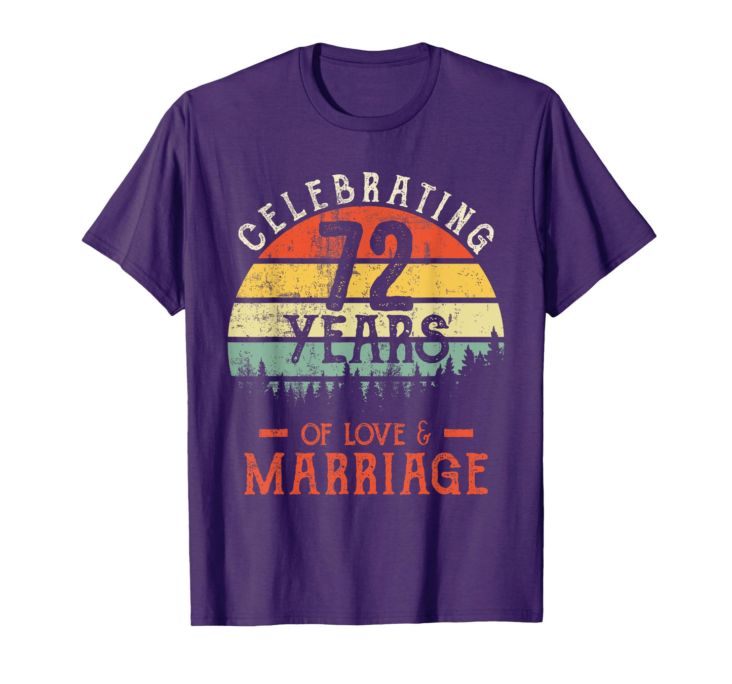 celebrating 72 years of love wedding Anniversary Squad party T-Shirt