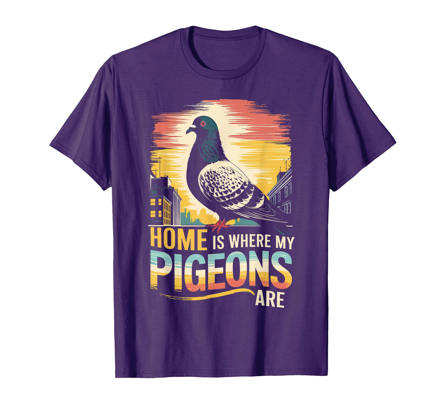 Home Where My Pigeon Birdwatching Pigeon Racer Pigeon Racing T-Shirt