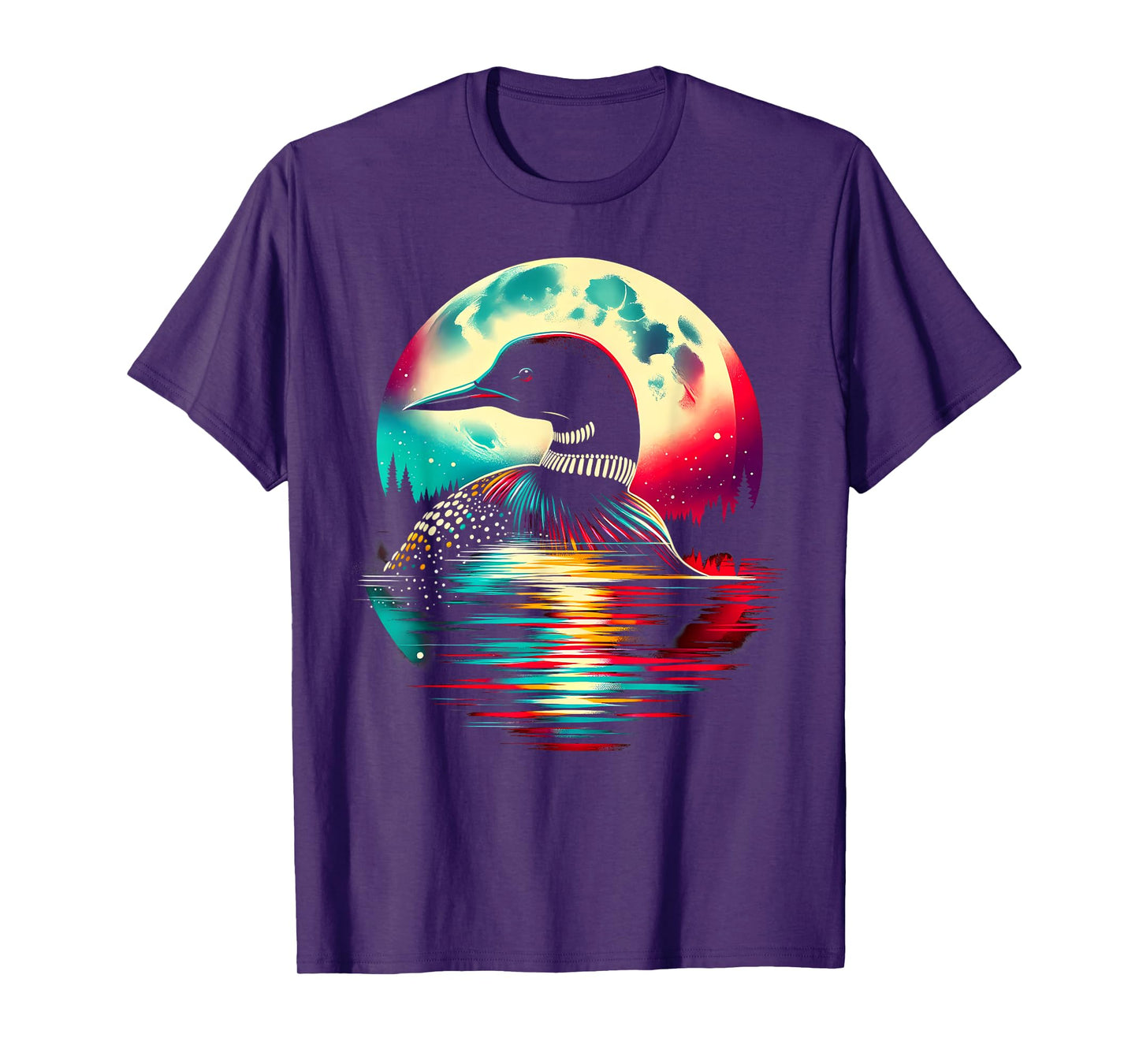 Colorful Loon Bird Spirit Animal Cool Illustration T-Shirt