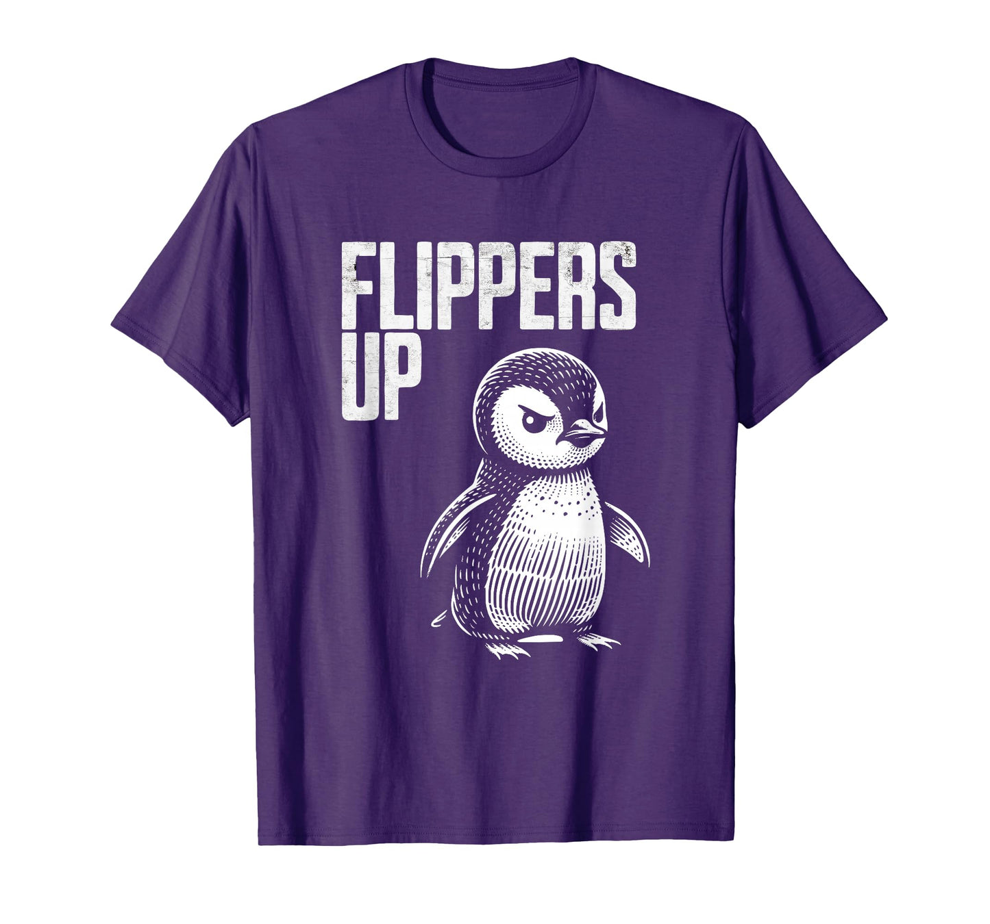 Flippers Up Penguin Resistance Subtle Political Protest T-Shirt