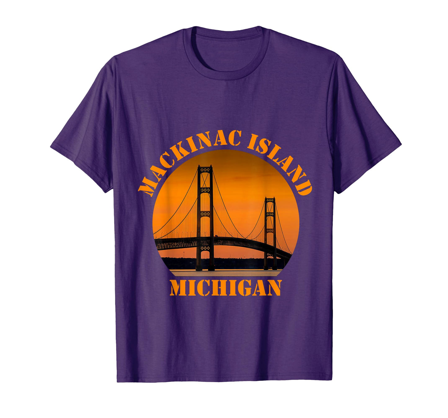 Mackinac Island Bridge Michigan Great Lakes Huron Ferry Trip T-Shirt