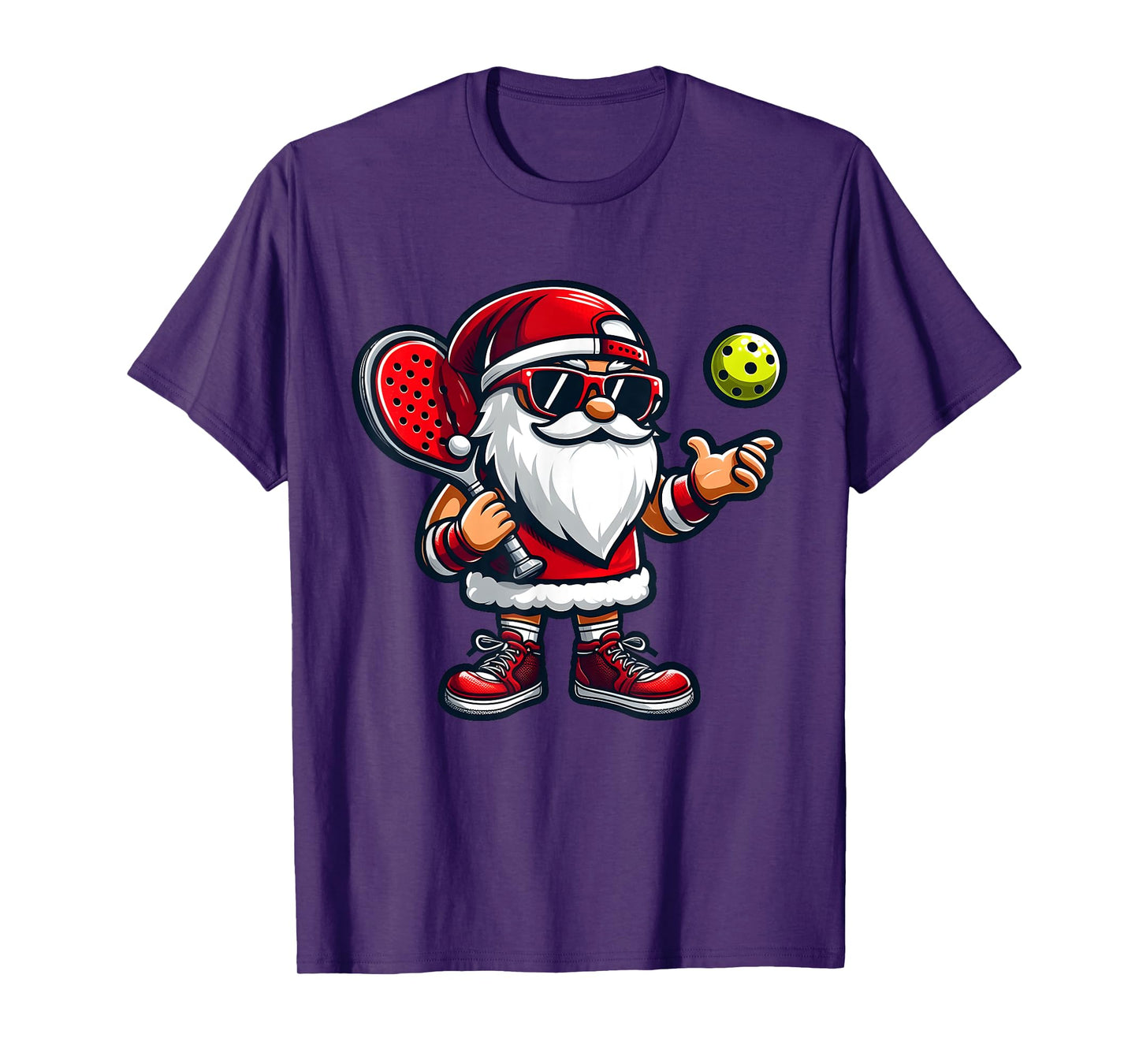 Christmas Santa Playing Pickleball Pajama Toddler Boys Kids T-Shirt