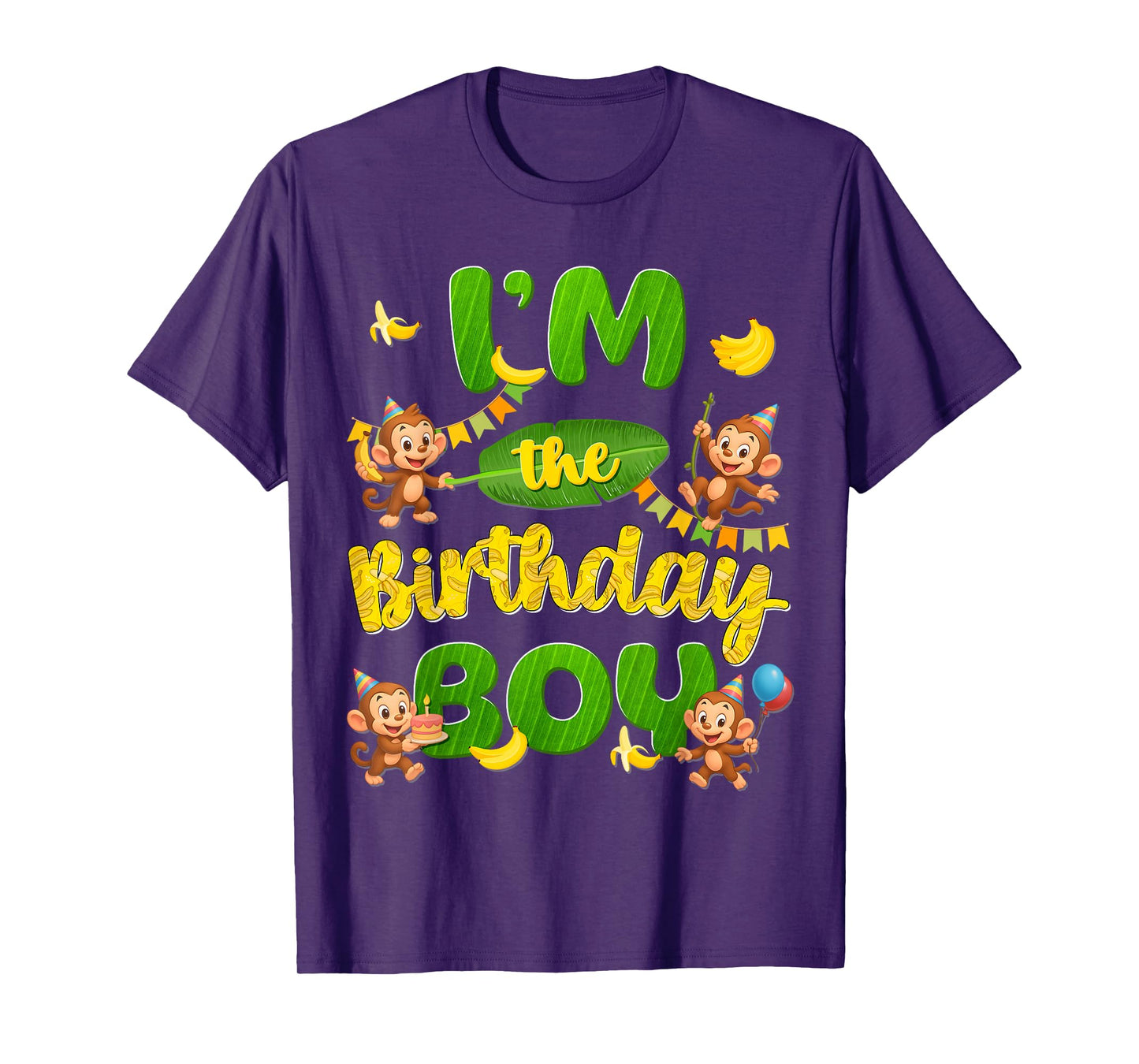 Im The Birthday Boy Monkey Group Family Matching Party T-Shirt