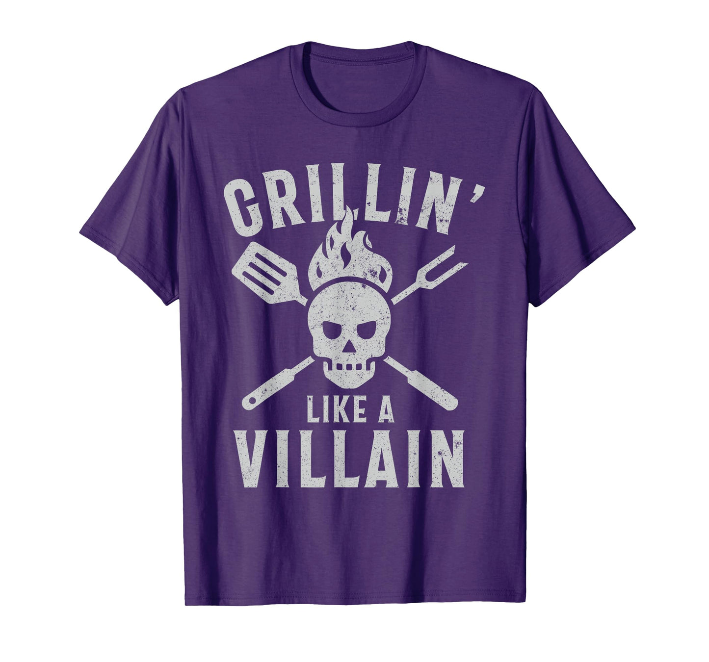 Funny Grillin' Like A Villain Barbecue Grilling Cooking T-Shirt