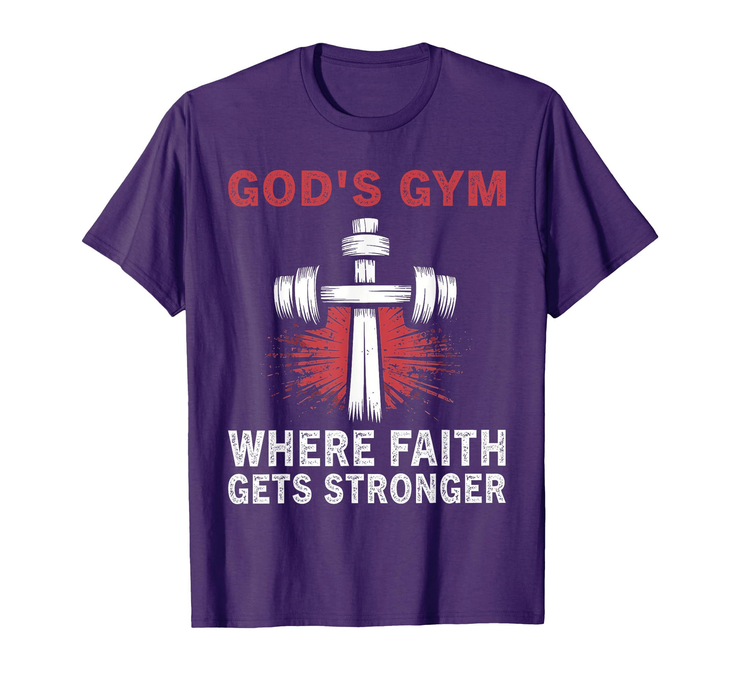 God's Gym Where Faith Gets Stronger Lift Heavy Pray Hard T-Shirt