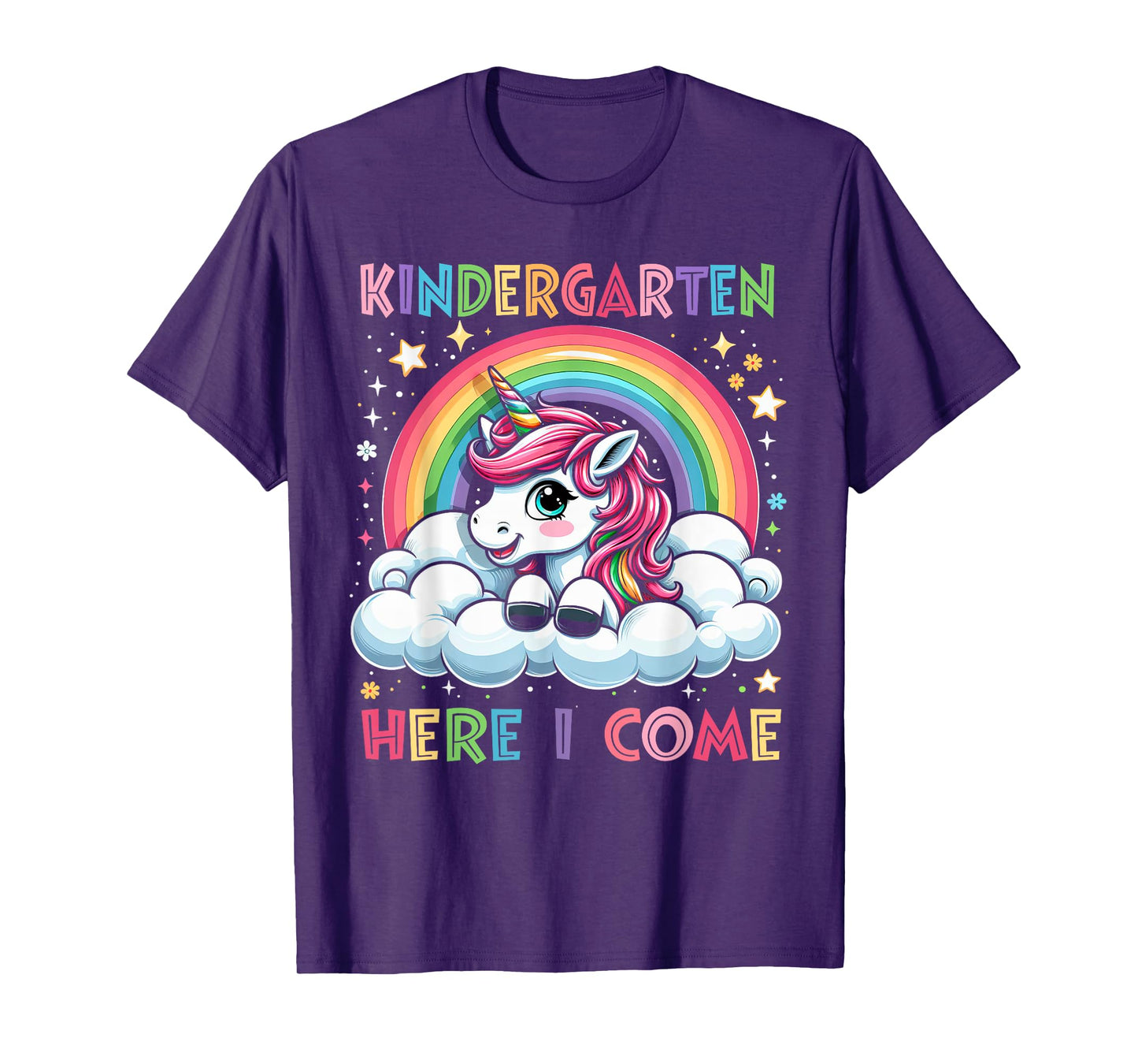 First Day Of Kindergarten Shirt Girls Unicorn Back To School T-Shirt