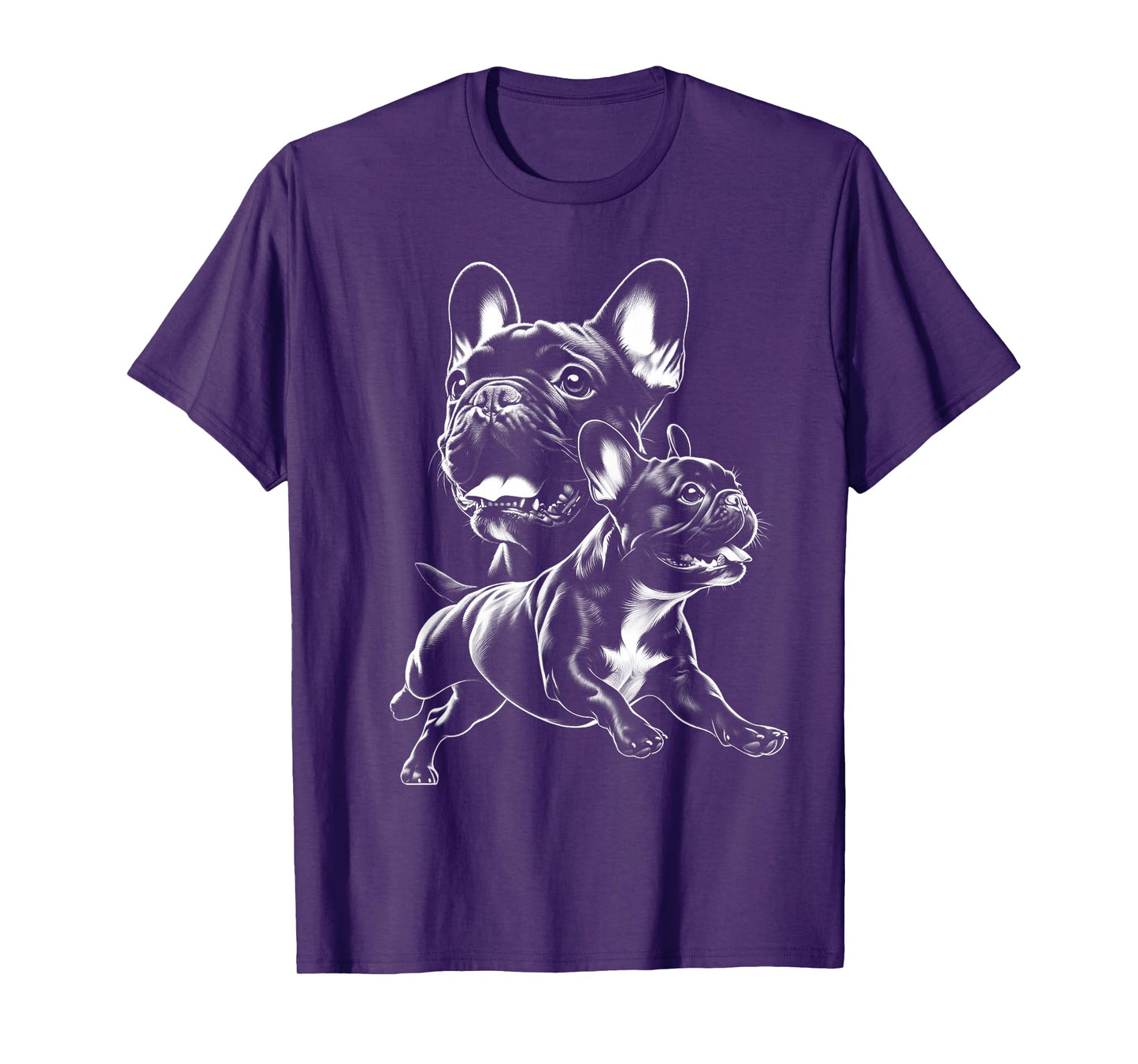 Cute French Bulldog in Cool Drawing Style T-Shirt