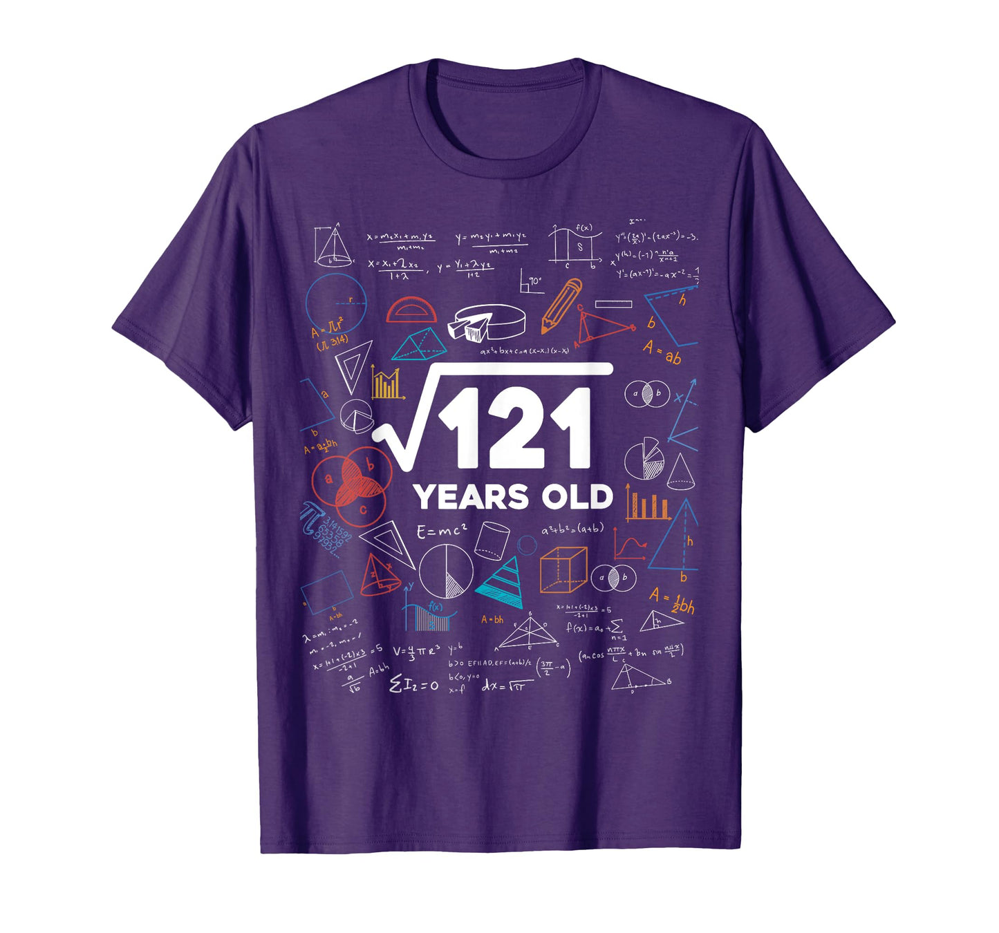 Square Root Of 121 11th Birthday Math Lover 11 Year Old Bday T-Shirt