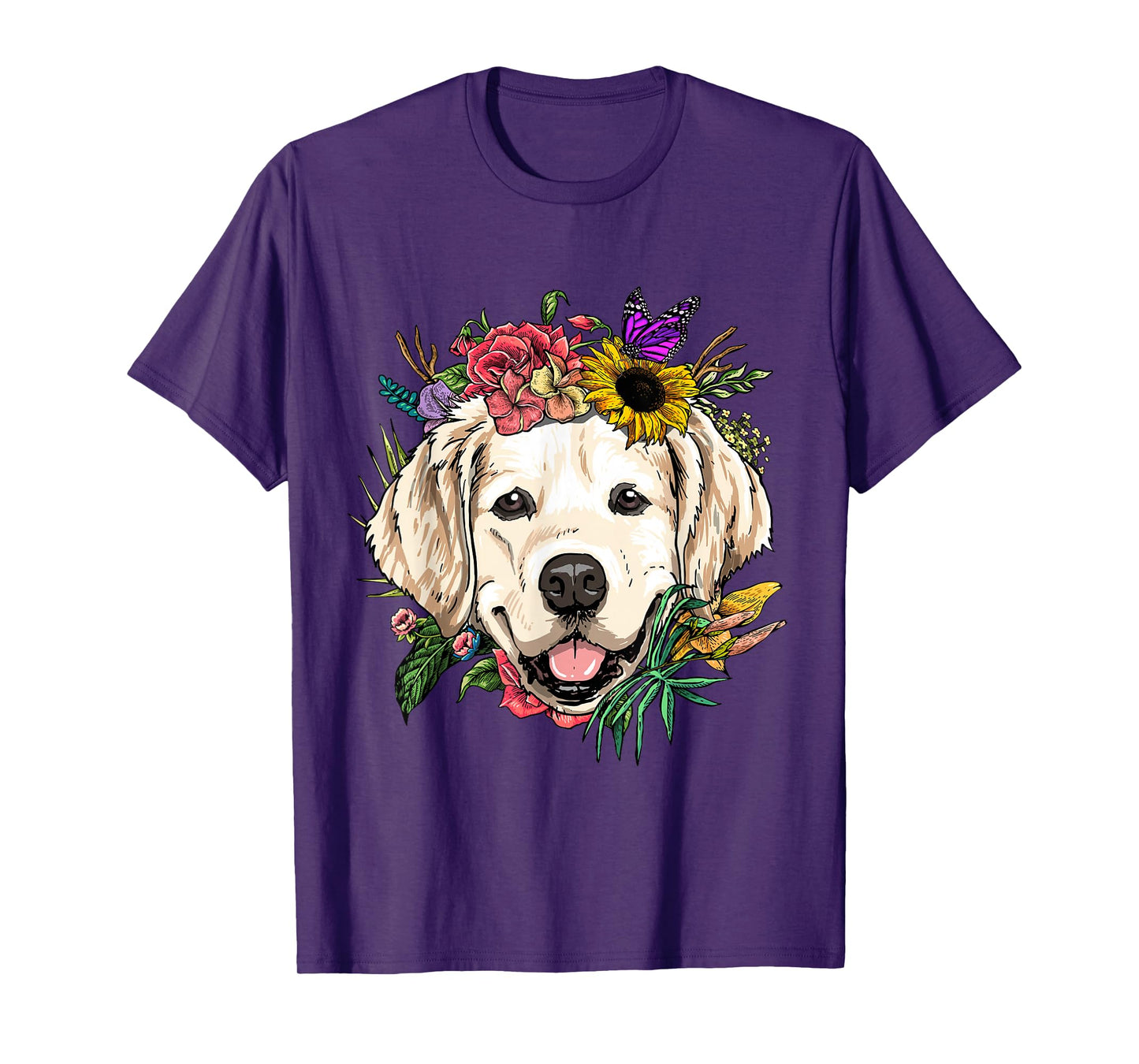 Golden Retriever Tee Shirt Dog Face Golden Retriever Lover T-Shirt