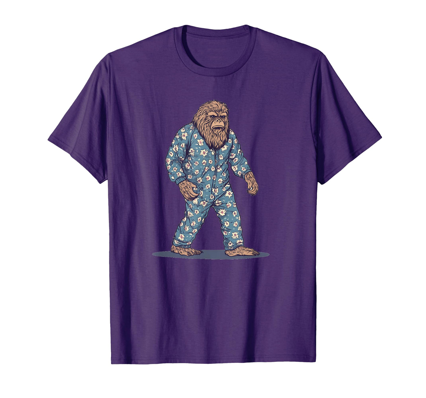 Funny Sleepy Bigfoot in Sleepwear Costume for Boys and Girls T-Shirt
