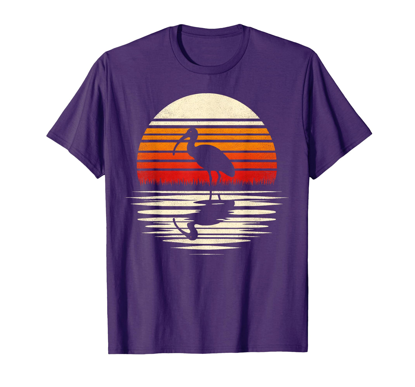Ibis Bird Sunset Retro Style Safari Vintage 70s T-Shirt