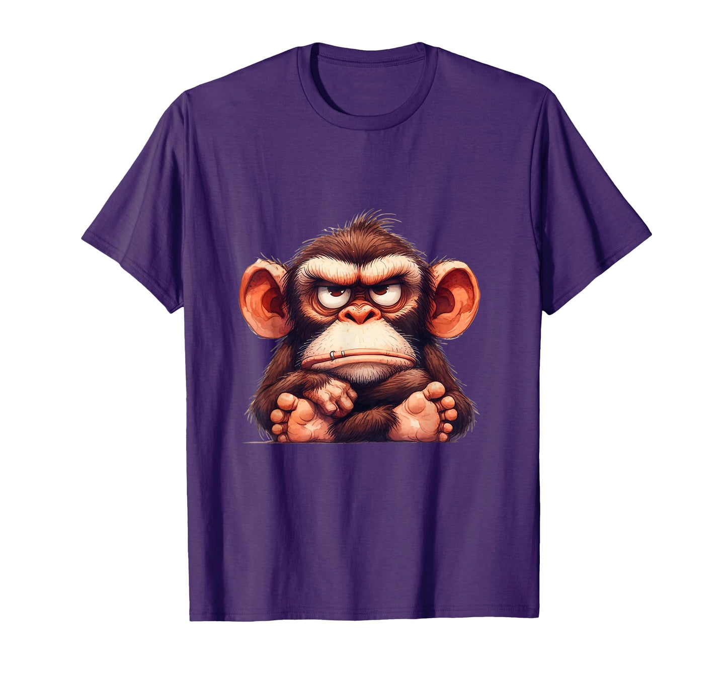 funny animals grumpy ape monkey T-Shirt