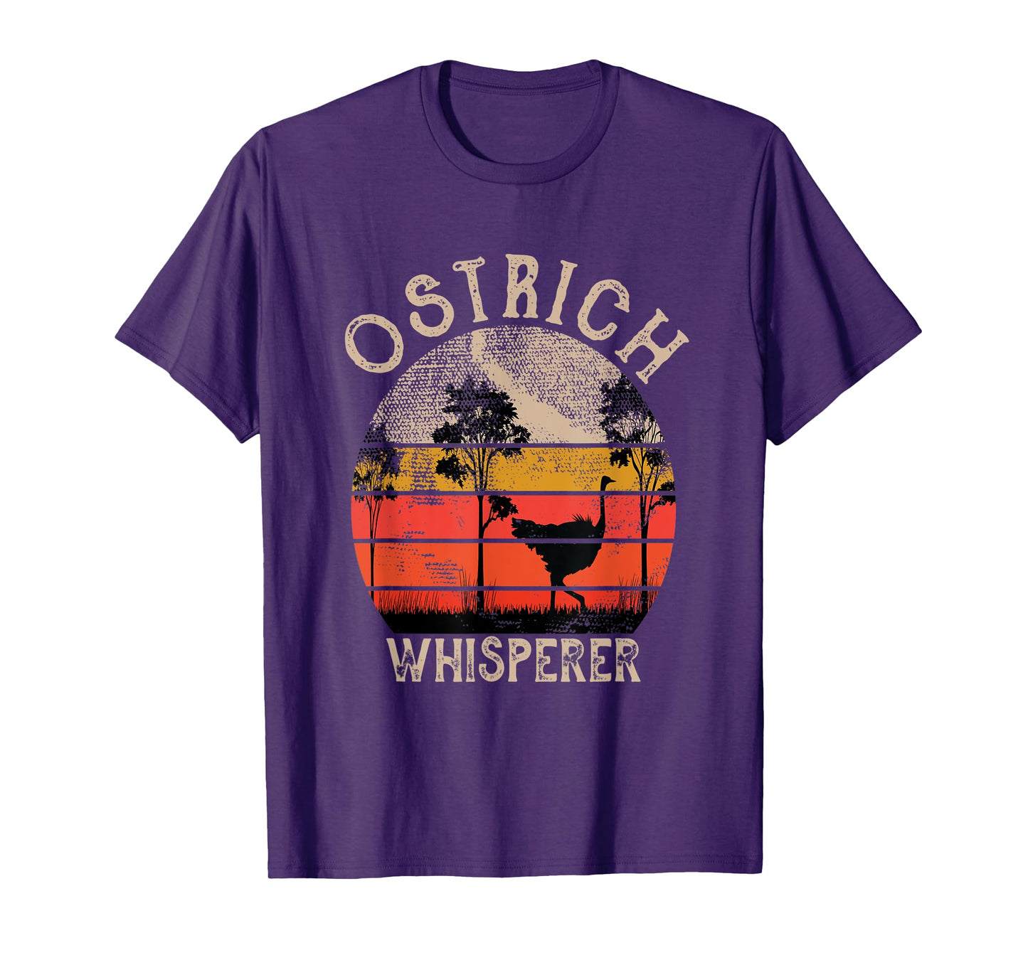 Retro Ostrich Whisperer Funny Ostrich Bird Animal Lover T-Shirt