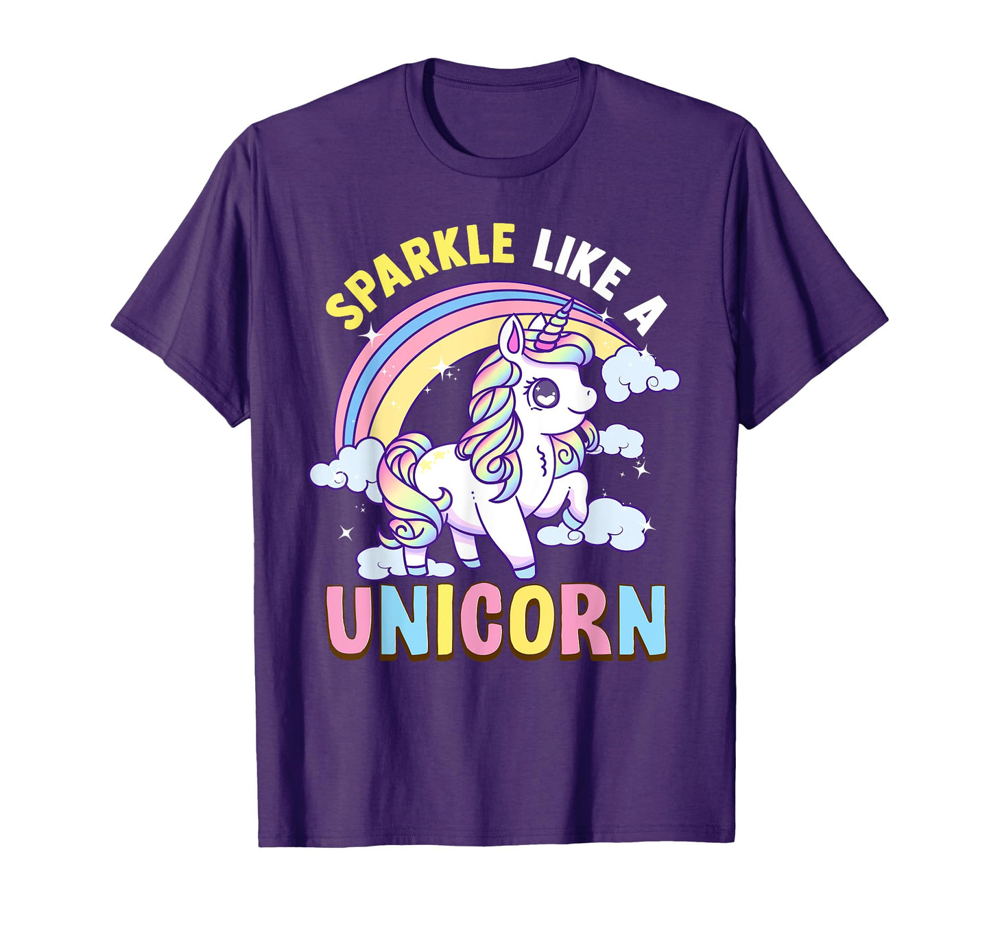 Unicorn Rainbow Kawaii Anime Pastel Sparkle Like A Unicorn T-Shirt