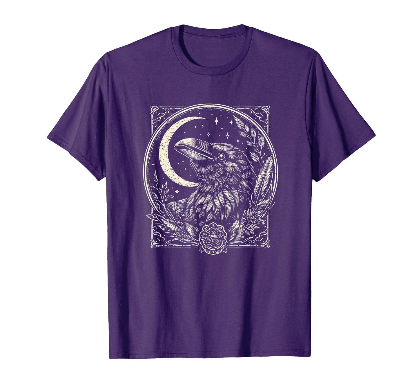 Raven Face Art Crow Design For Women And Men T-Shirt