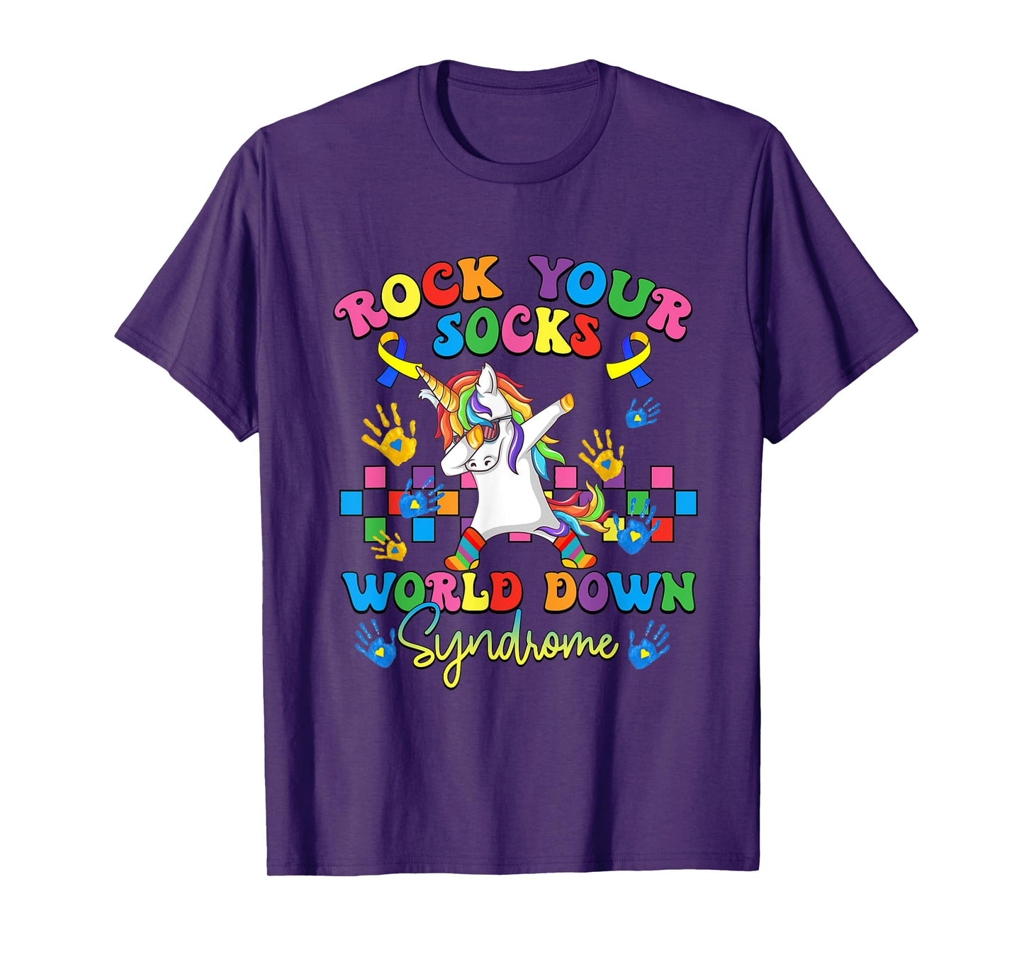 Unicorn Rock Your Socks World Down Syndrome Awareness T-Shirt