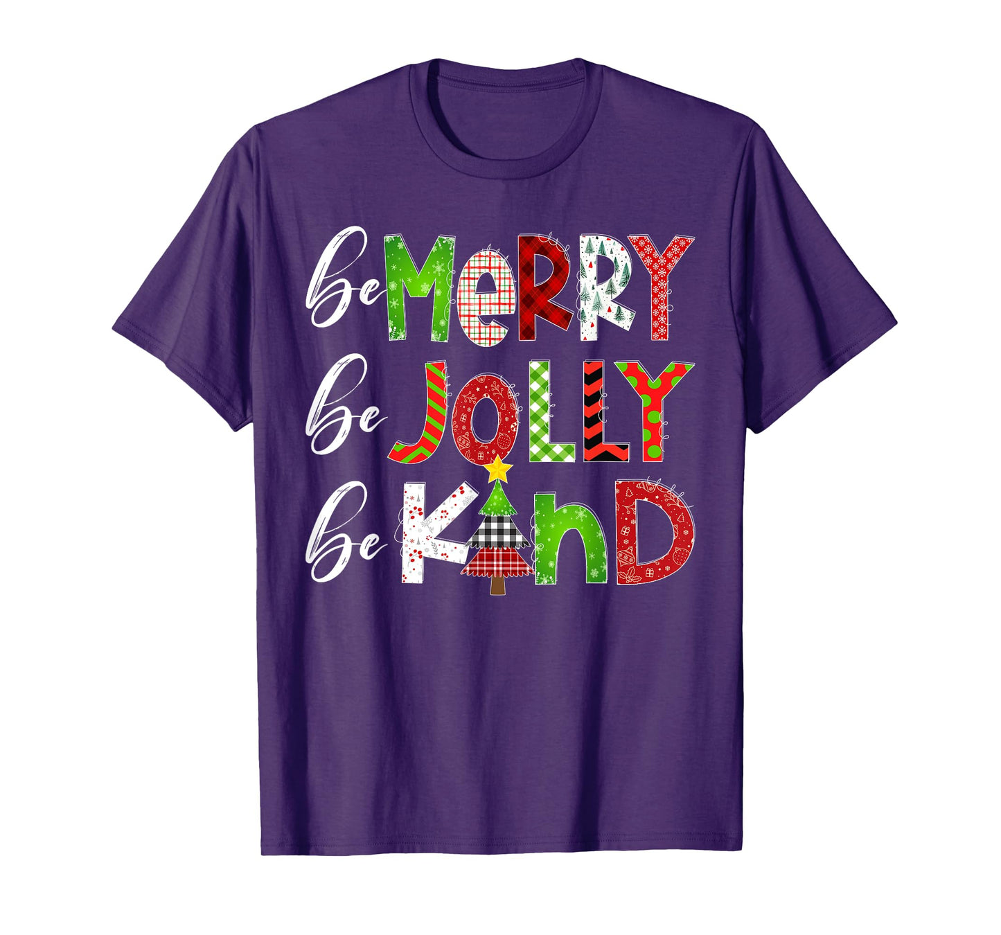 Be Merry Be Jolly Be Kind Merry Christmas Teacher Xmas Pjs T-Shirt