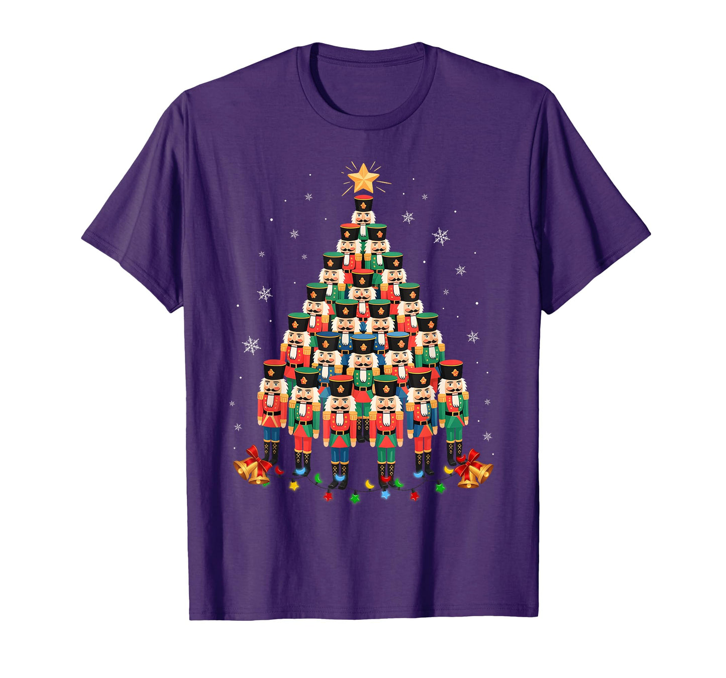 Funny Nutcracker Christmas Tree 2025 Xmas Men Women Kid T-Shirt