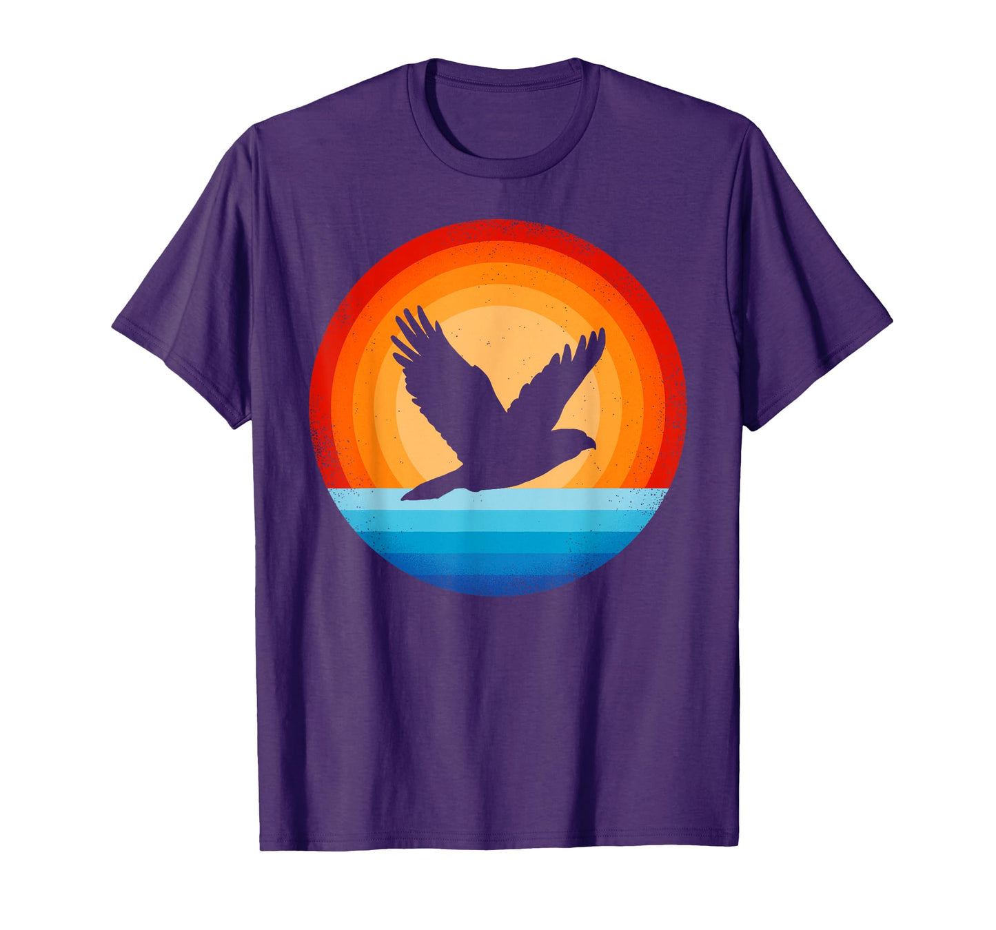 Hawk Retro Vintage 60s 70s Sunset Bird Lovers Men Women T-Shirt