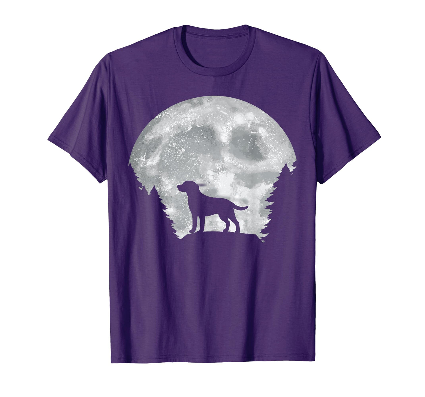 Labrador Retriever Dog at Moon Nature Lovers Halloween T-Shirt