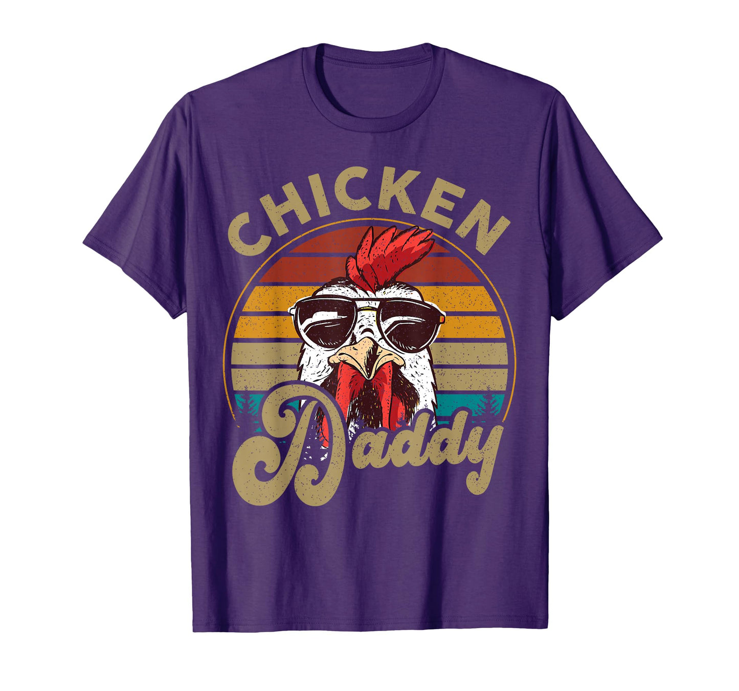 Chicken-Shirt Rooster Daddy Vintage Farmer Funny Dad Father T-Shirt