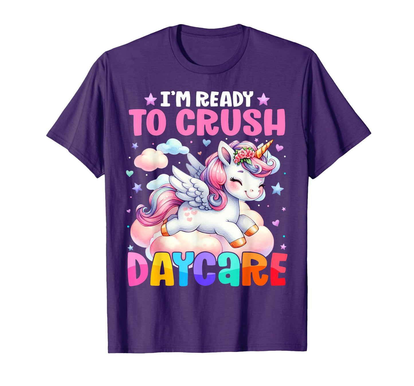 Kids Ready To Crush Daycare Unicorn Lover Back to School T-Shirt