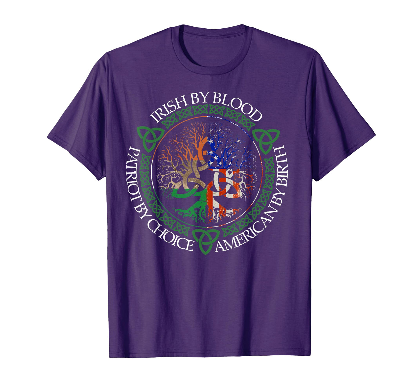 Irish By Blood American By Birth Patriot By Choice Flag Us T-Shirt