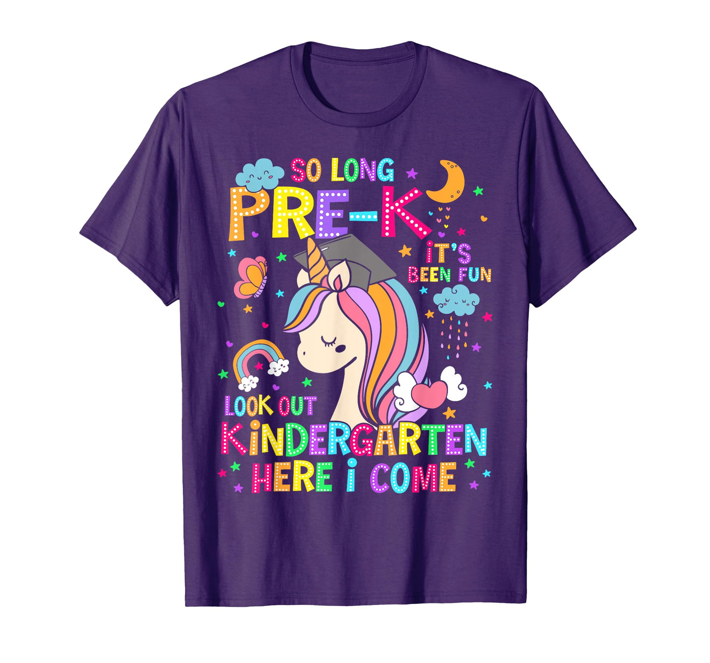 So Long Pre-K Graduation Kindergarten Here I Come Unicorn T-Shirt