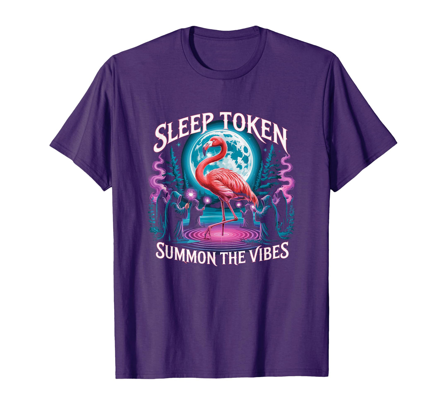 Flamingo Ritual Sleep Token Aesthetic Moon Vibes T-Shirt