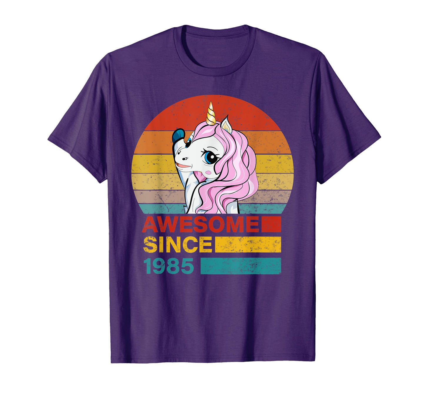 Unicorn Birthday Awesome Since 1985 36 year old birthday Gif T-Shirt