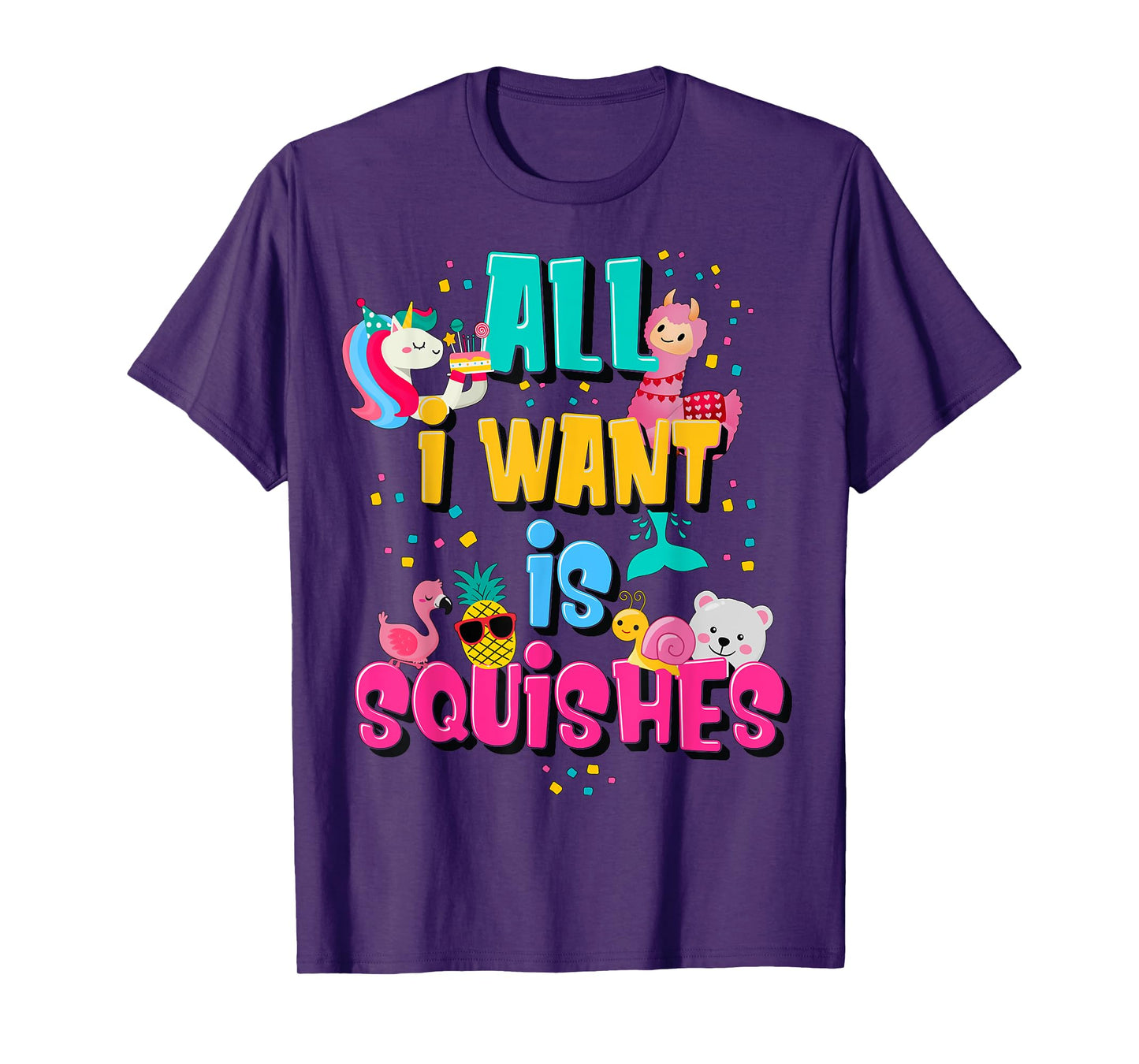 Girls Who Love A Squishy Colorful All I Want is Squishies T-Shirt