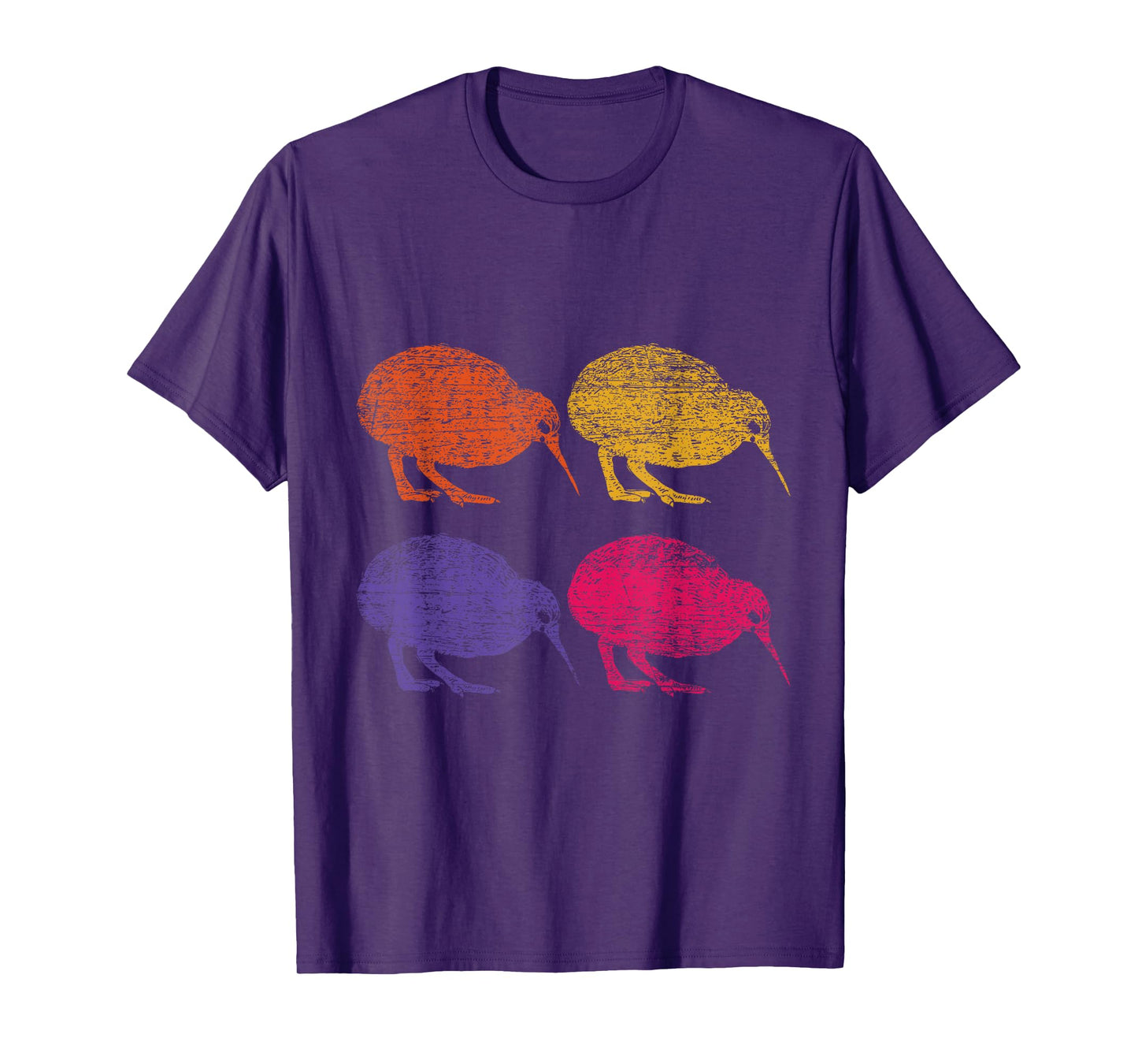 Cute Bird Retro Kiwi NZ New Zealand T-Shirt