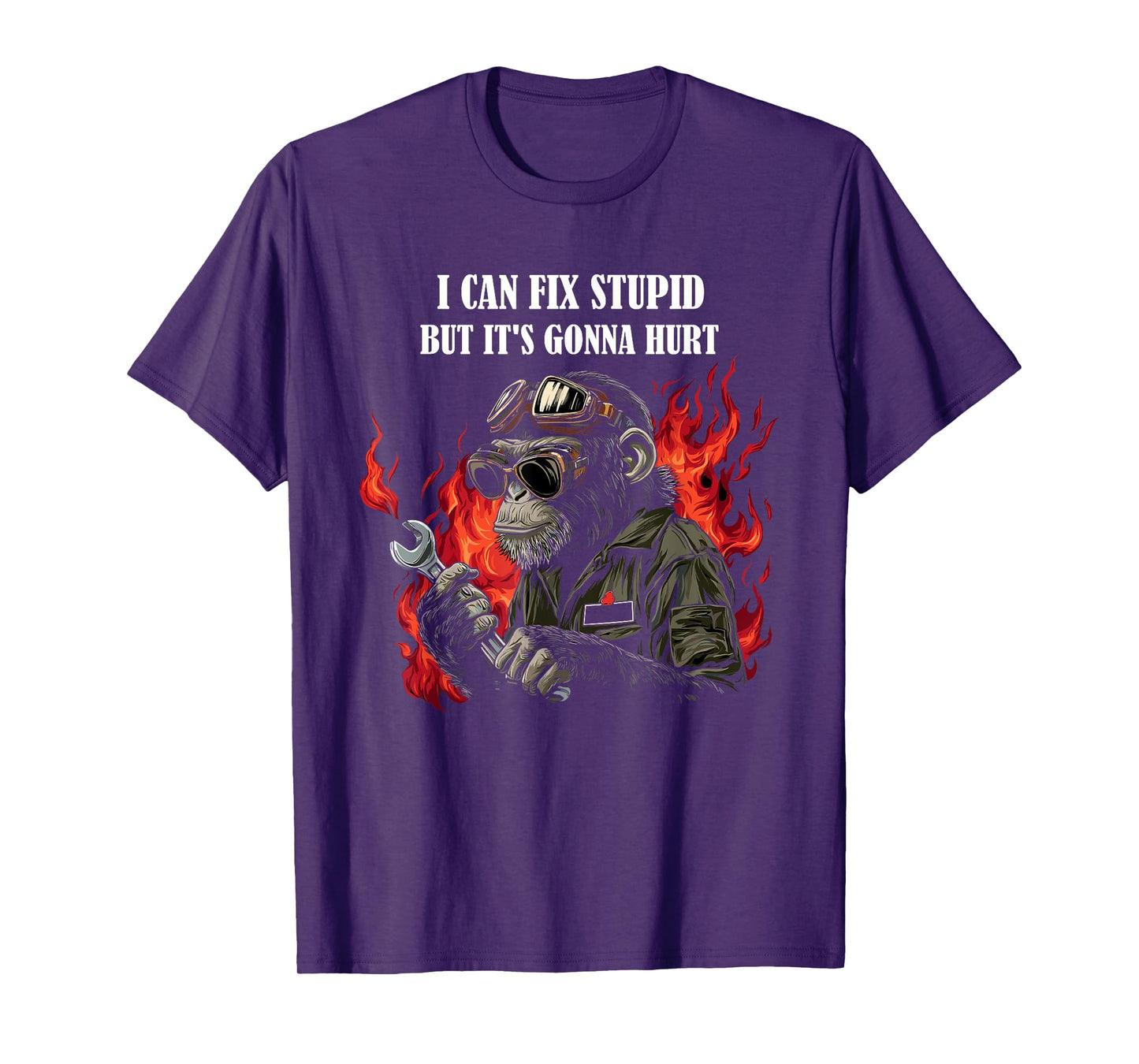 I Can Fix Stupid But It's Gonna Hurt Monkey Handyman T-Shirt